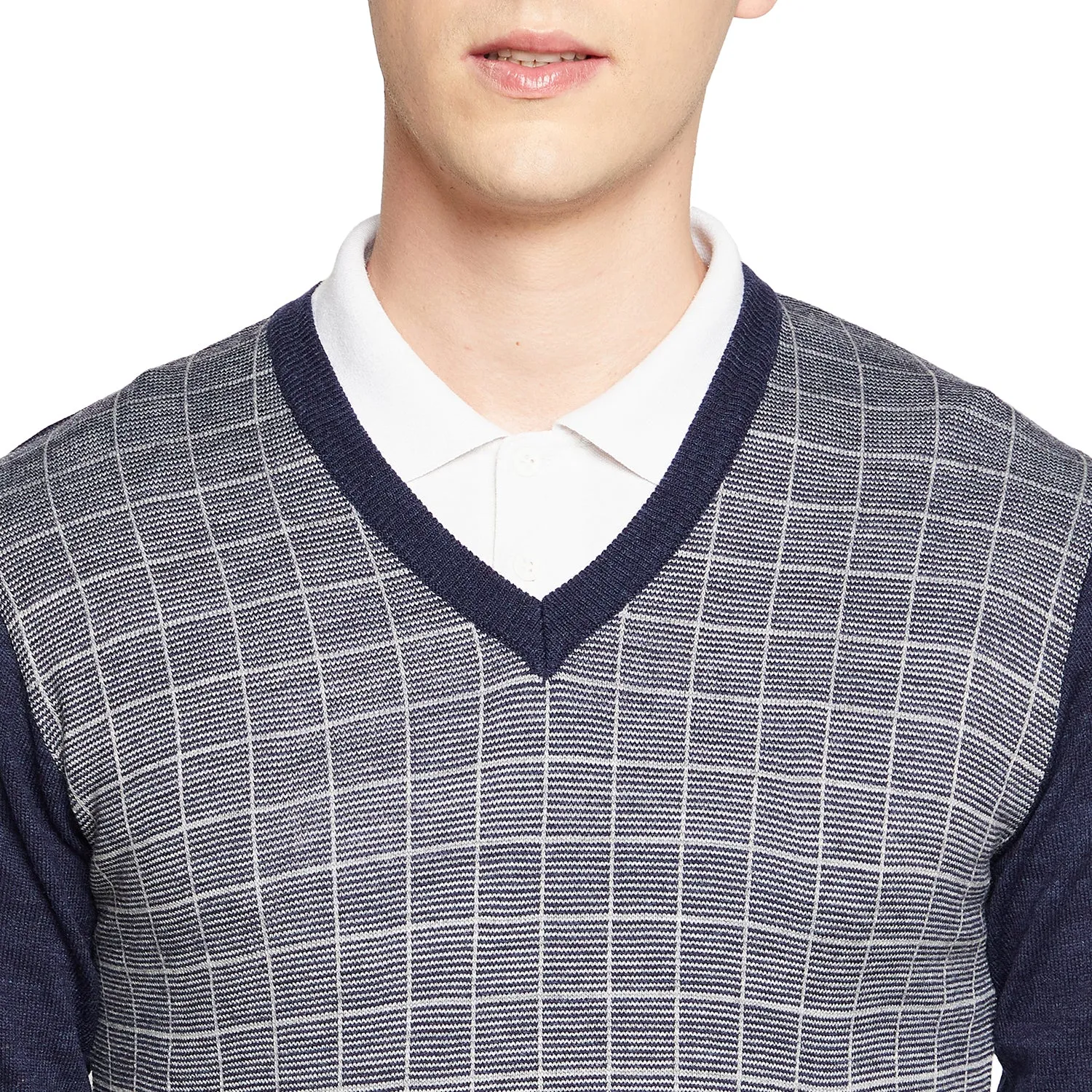 Duke Stardust Men Full Sleeve V Neck Sweater (SDS8095)