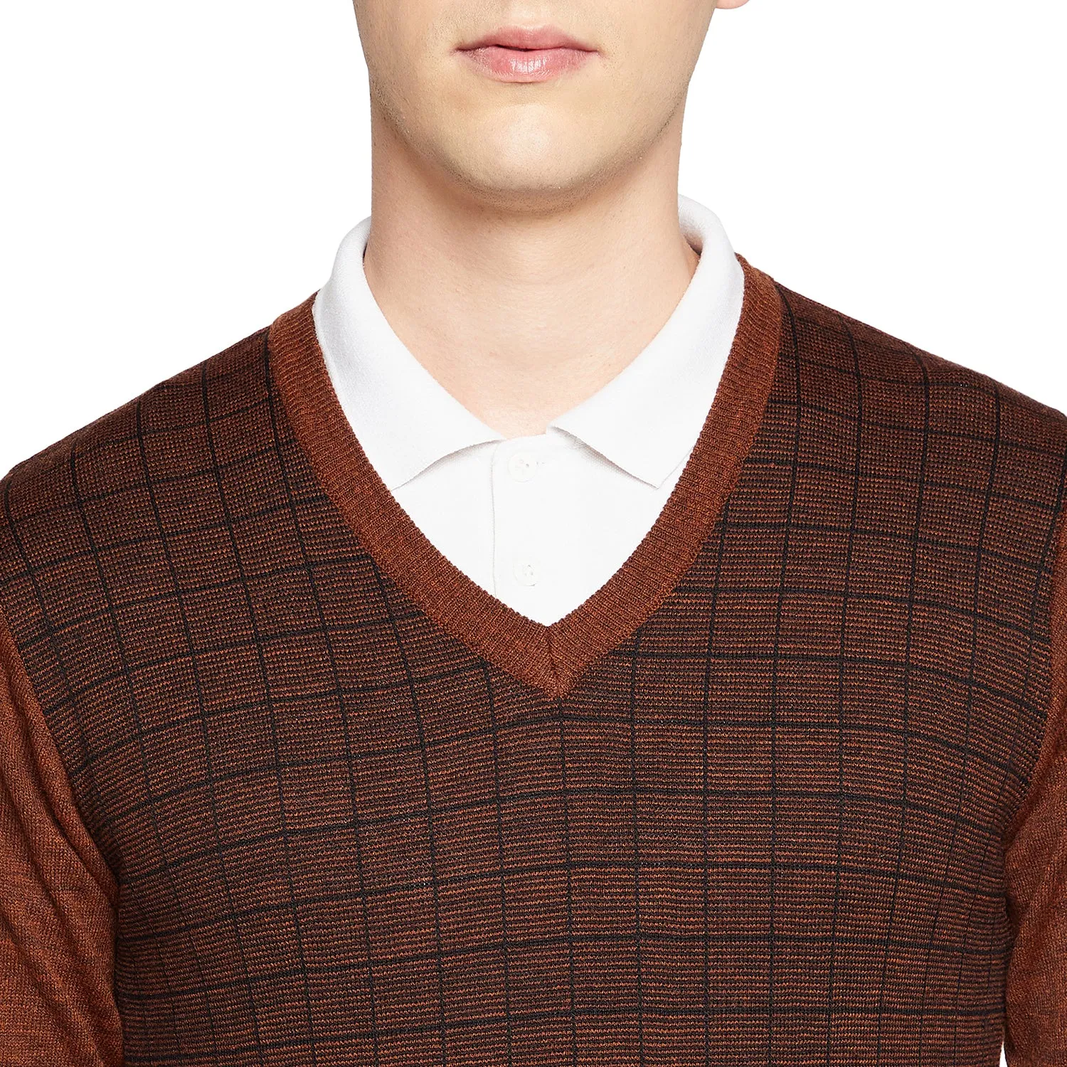 Duke Stardust Men Full Sleeve V Neck Sweater (SDS8095)