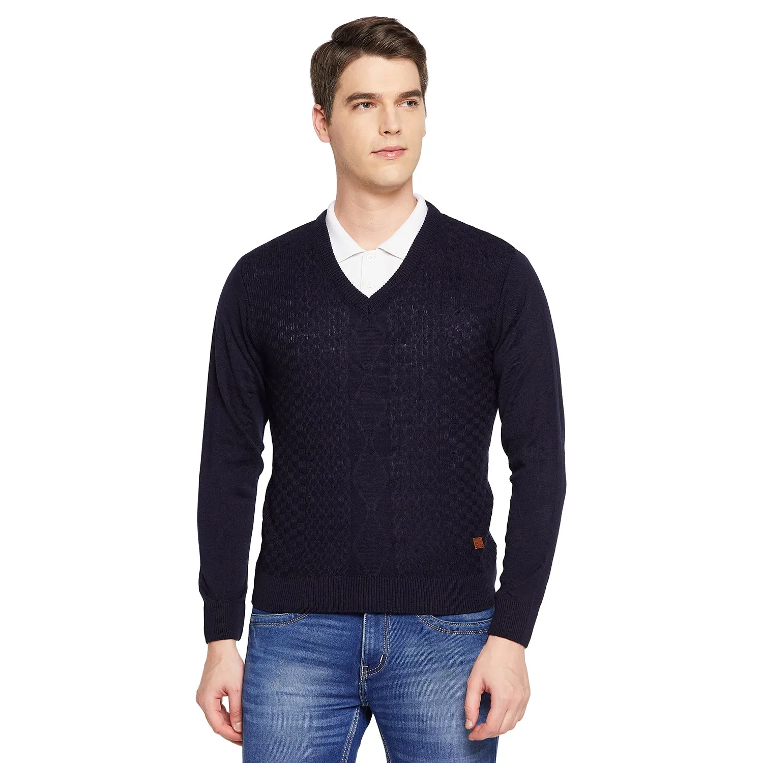 Duke Stardust Men Full Sleeve V Neck Sweater (SDS8096)