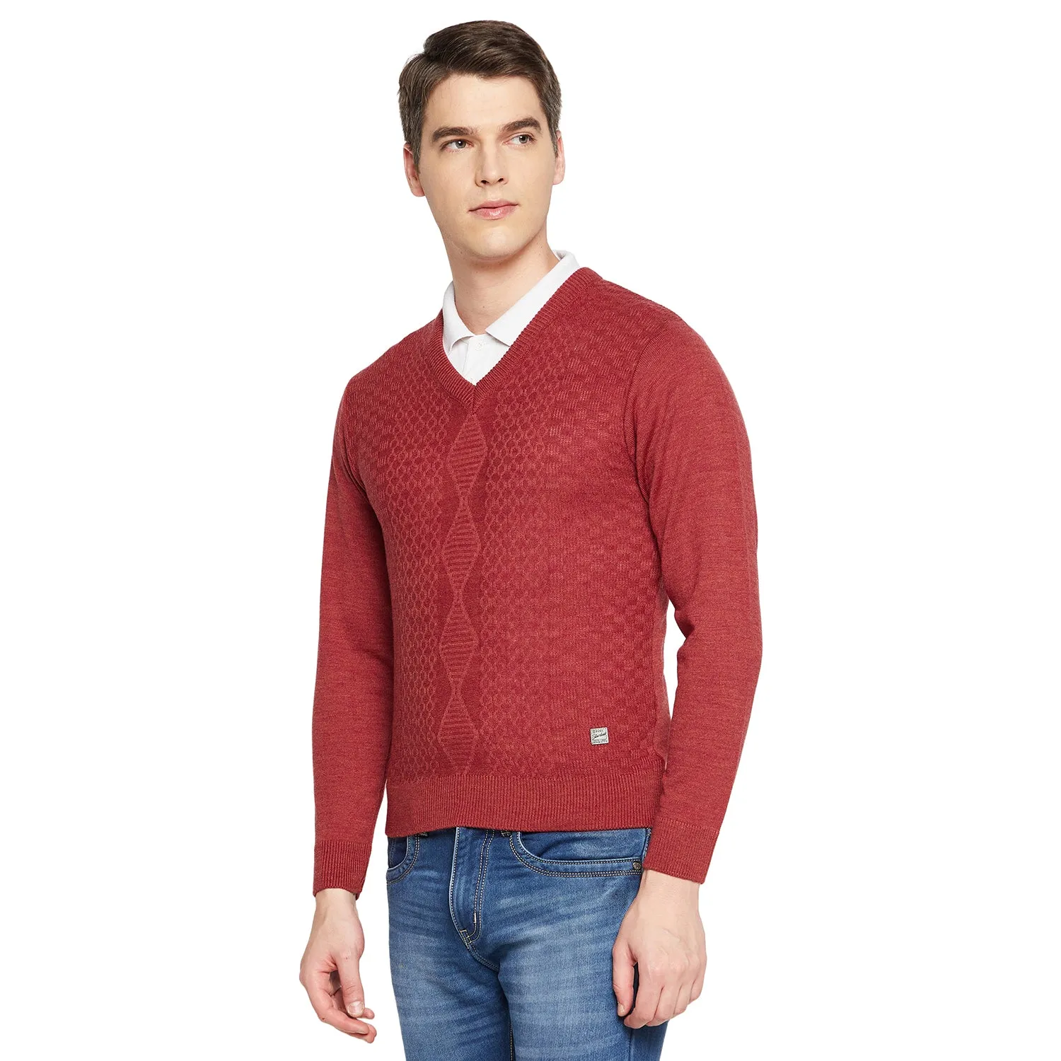 Duke Stardust Men Full Sleeve V Neck Sweater (SDS8096)