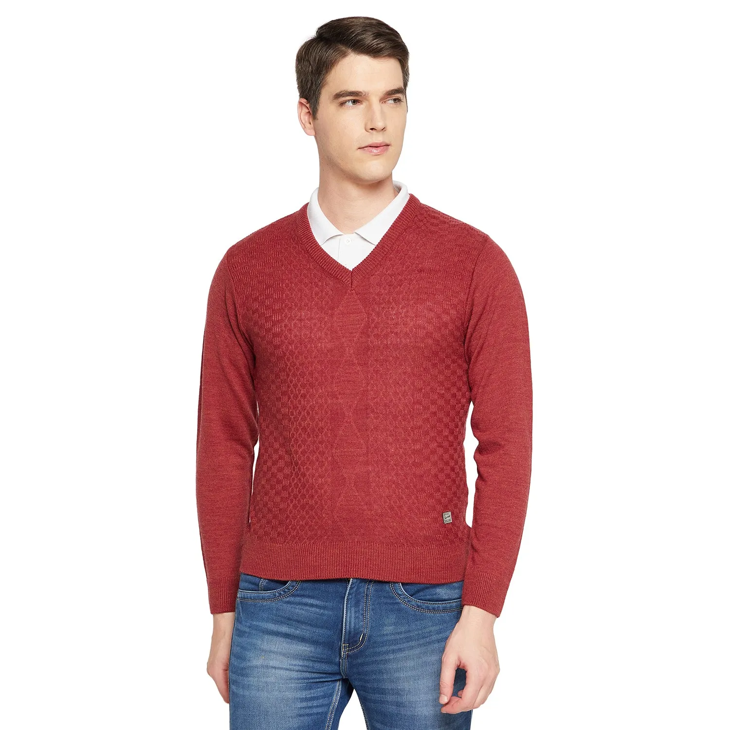 Duke Stardust Men Full Sleeve V Neck Sweater (SDS8096)