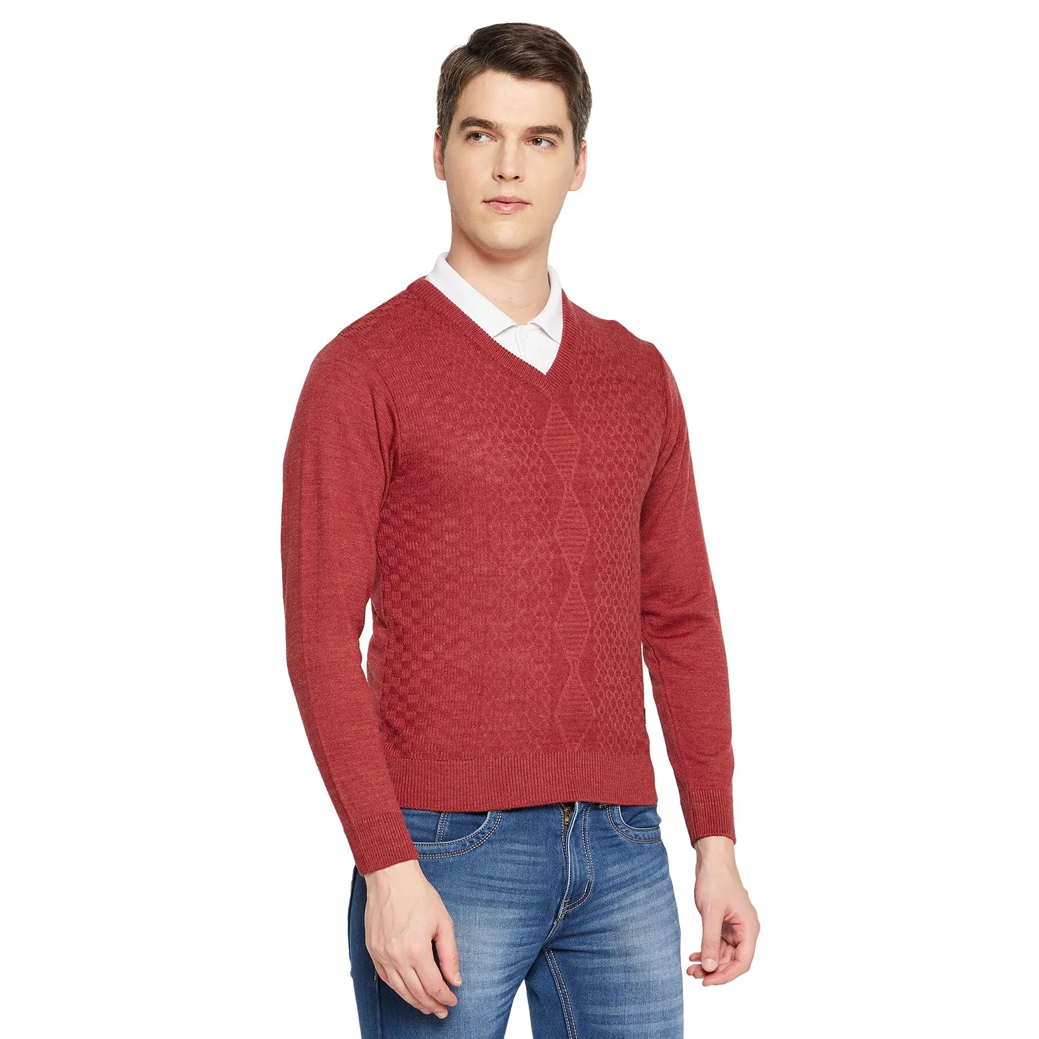 Duke Stardust Men Full Sleeve V Neck Sweater (SDS8096)