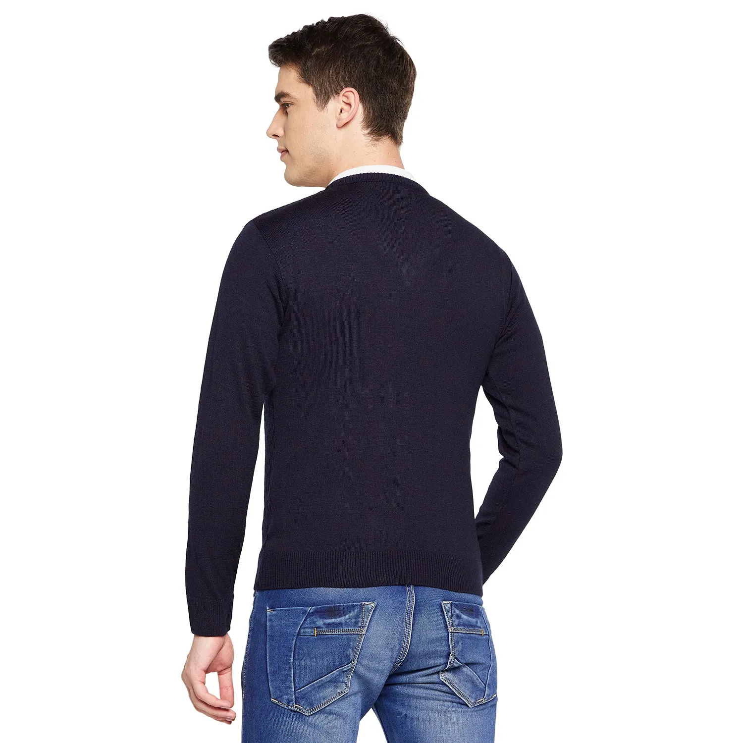 Duke Stardust Men Full Sleeve V Neck Sweater (SDS8096)