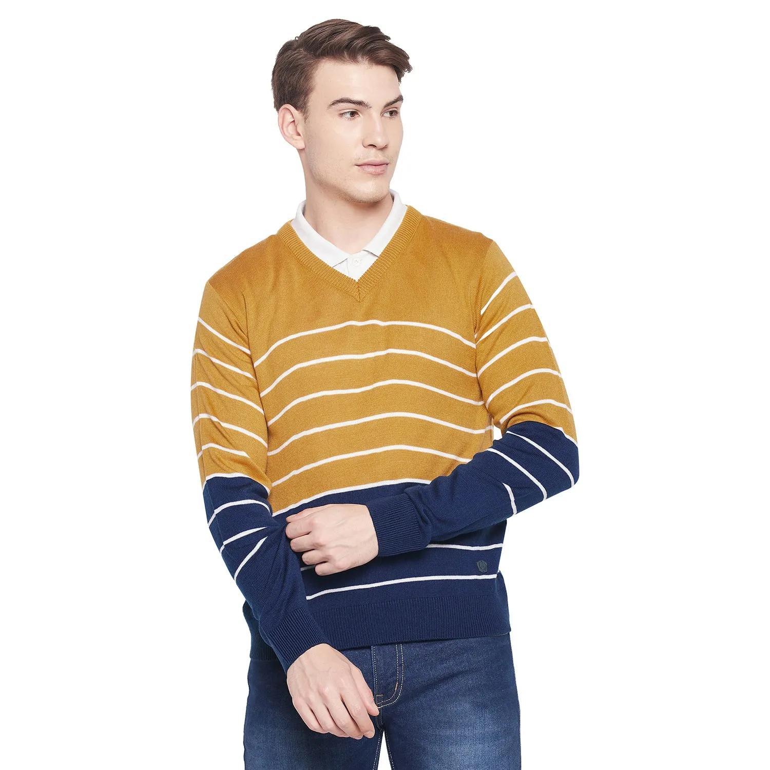 Duke Stardust Men Full Sleeve V Neck Sweater (SDS8098)