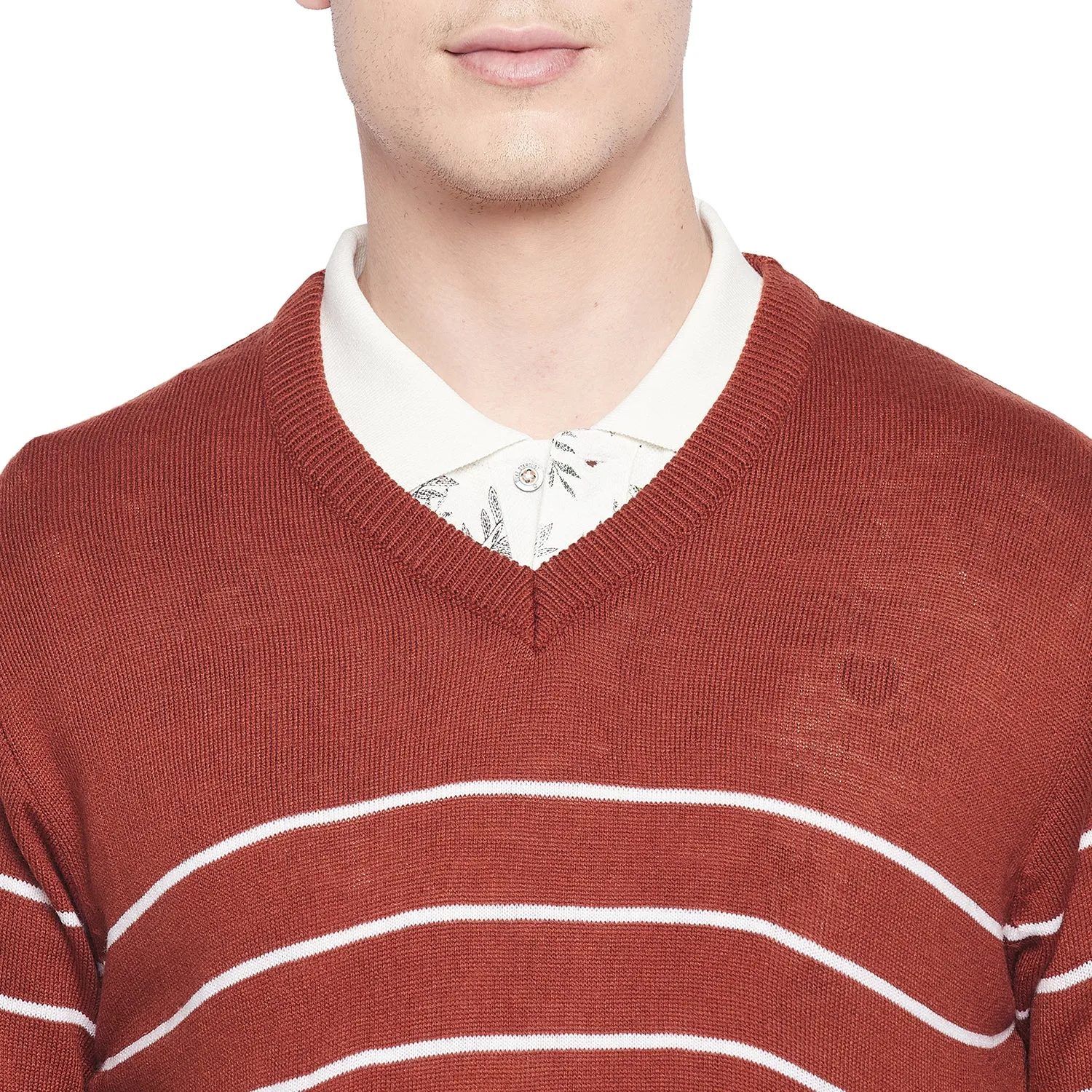 Duke Stardust Men Full Sleeve V Neck Sweater (SDS8098)