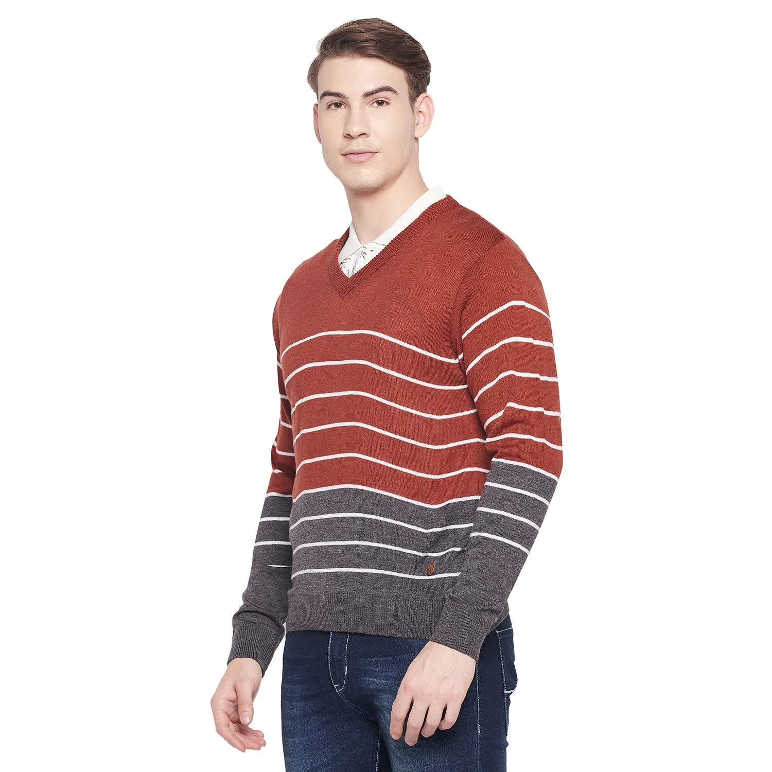 Duke Stardust Men Full Sleeve V Neck Sweater (SDS8098)