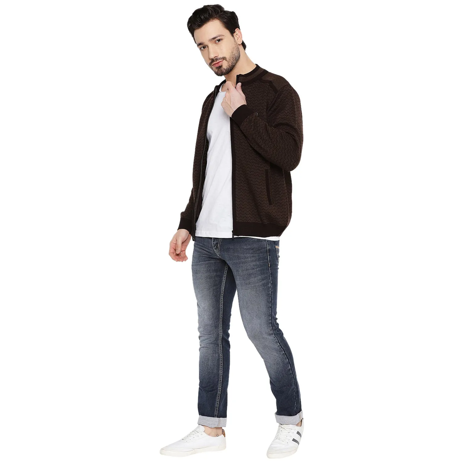 Duke Stardust Men Full Sleeve Zipper Sweater (SDS2083)