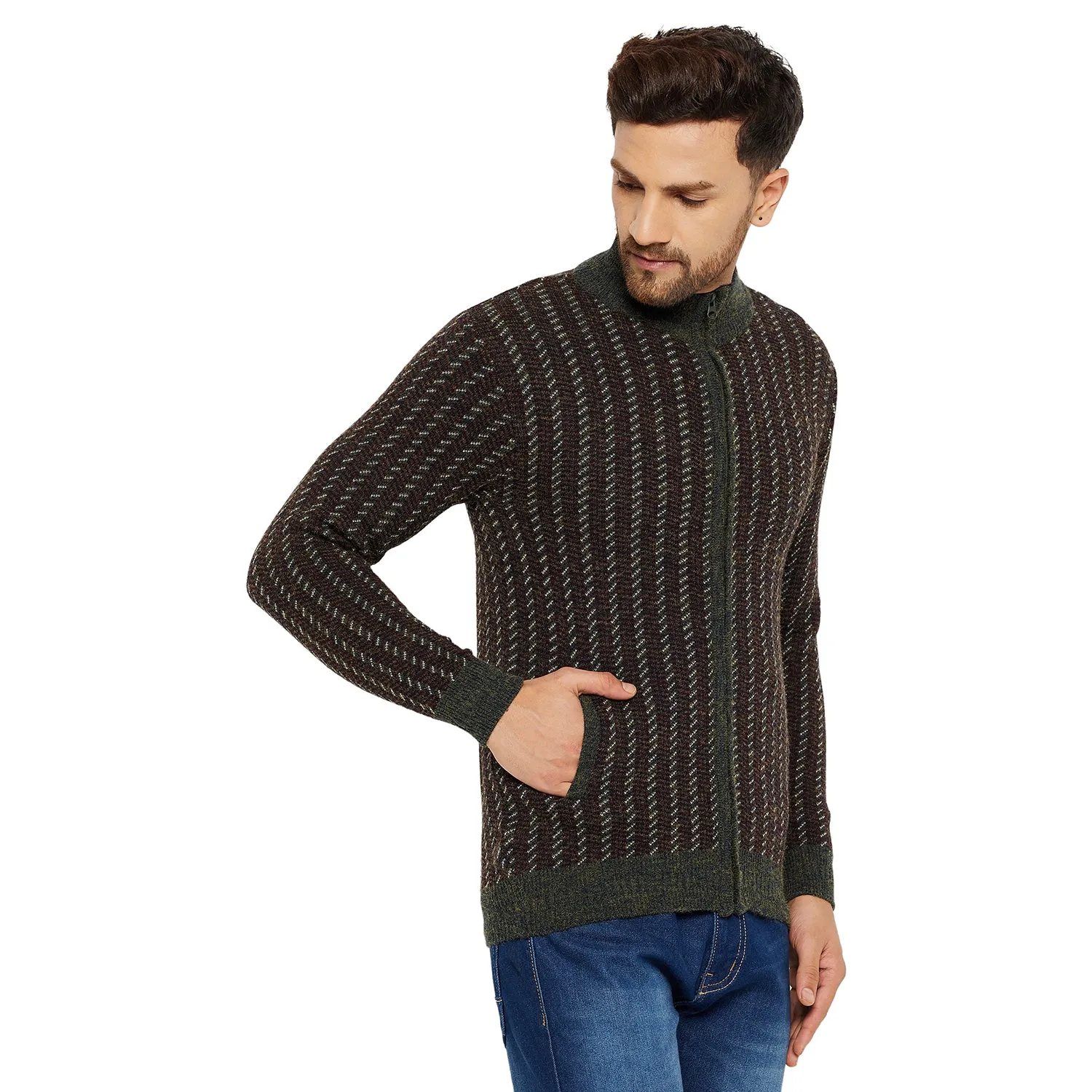 Duke Stardust Men Full Sleeve Zipper Sweater (SDS2088)
