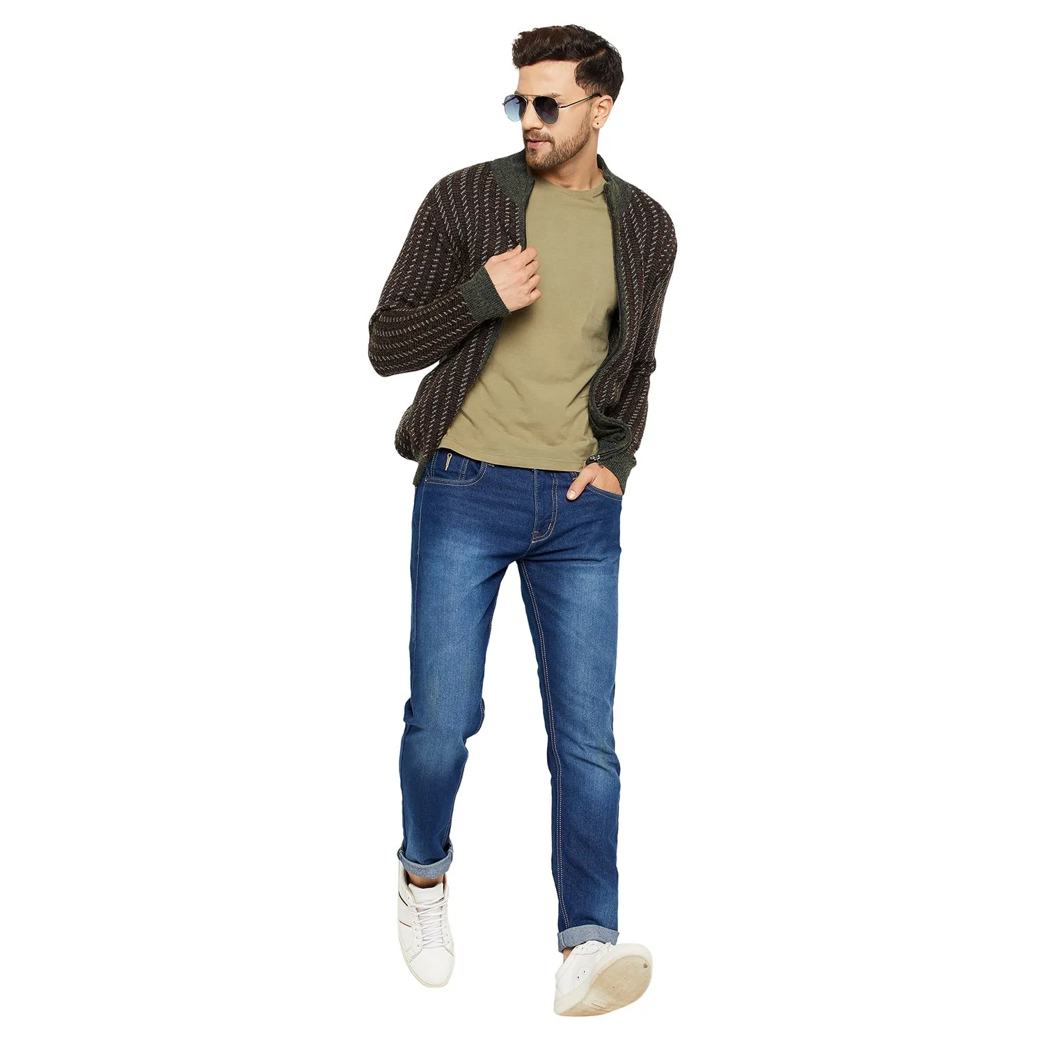Duke Stardust Men Full Sleeve Zipper Sweater (SDS2088)
