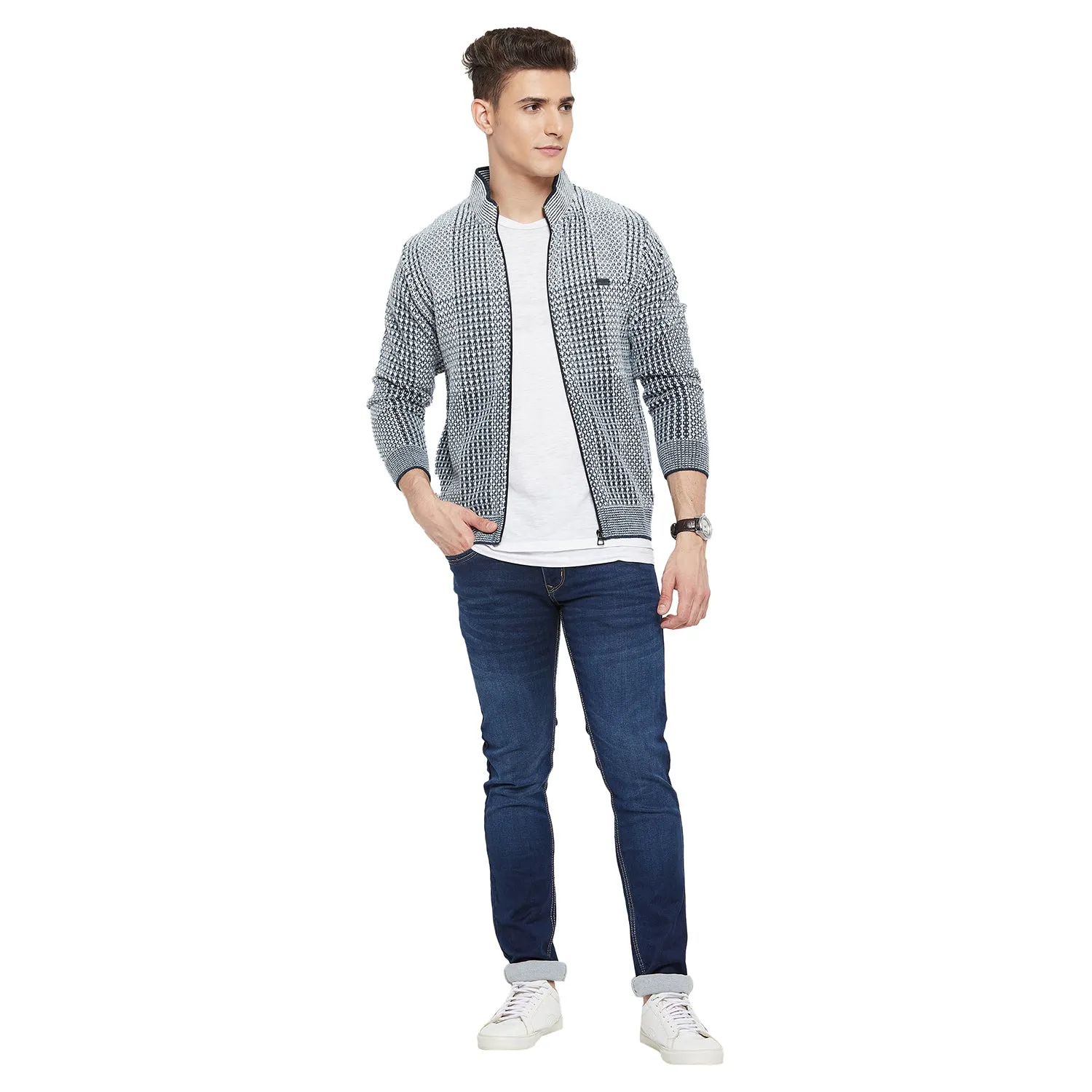 Duke Stardust Men Full Sleeve Zipper Sweater (SDS2090)
