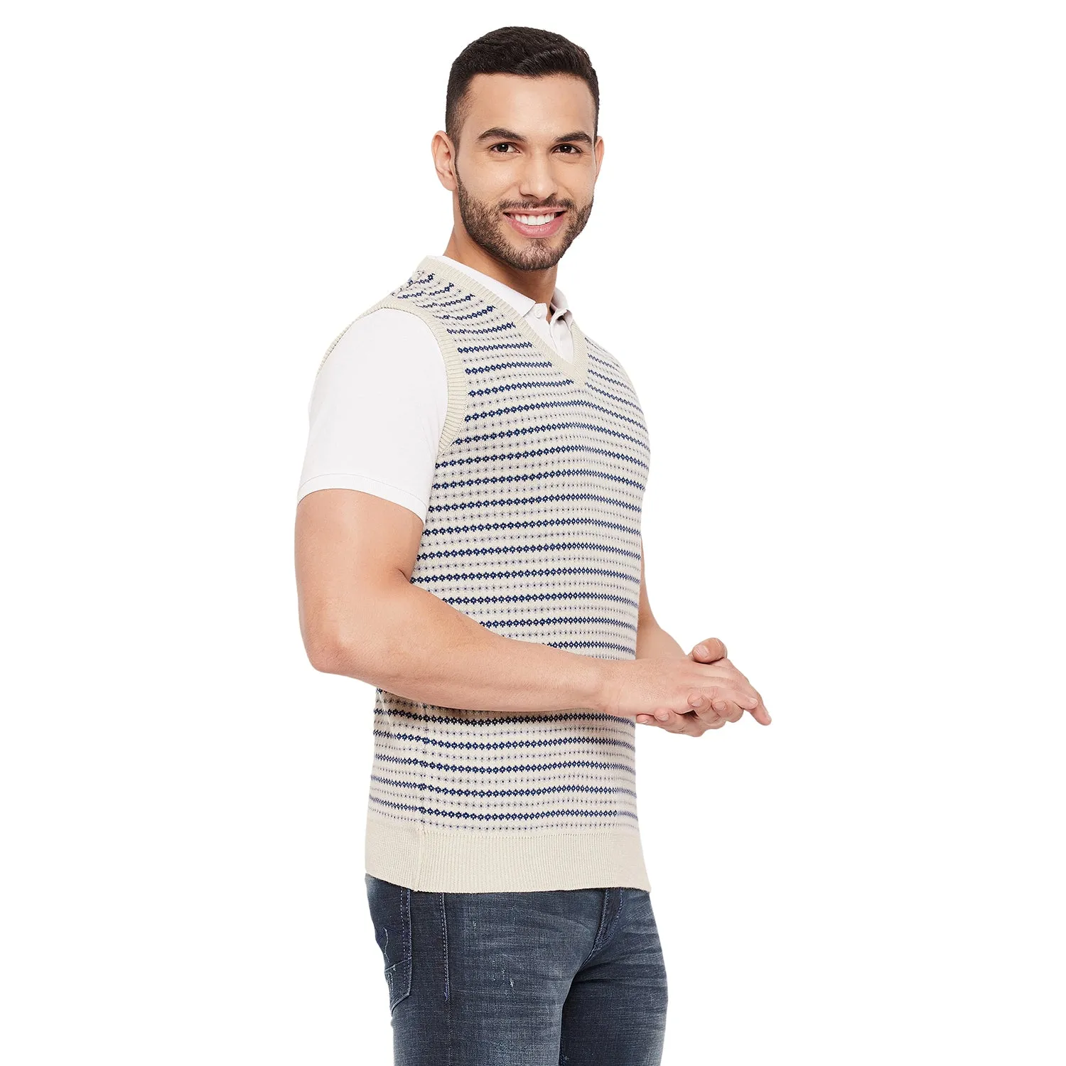 Duke Stardust Men Printed Sleeveless Sweater (SDS2034)