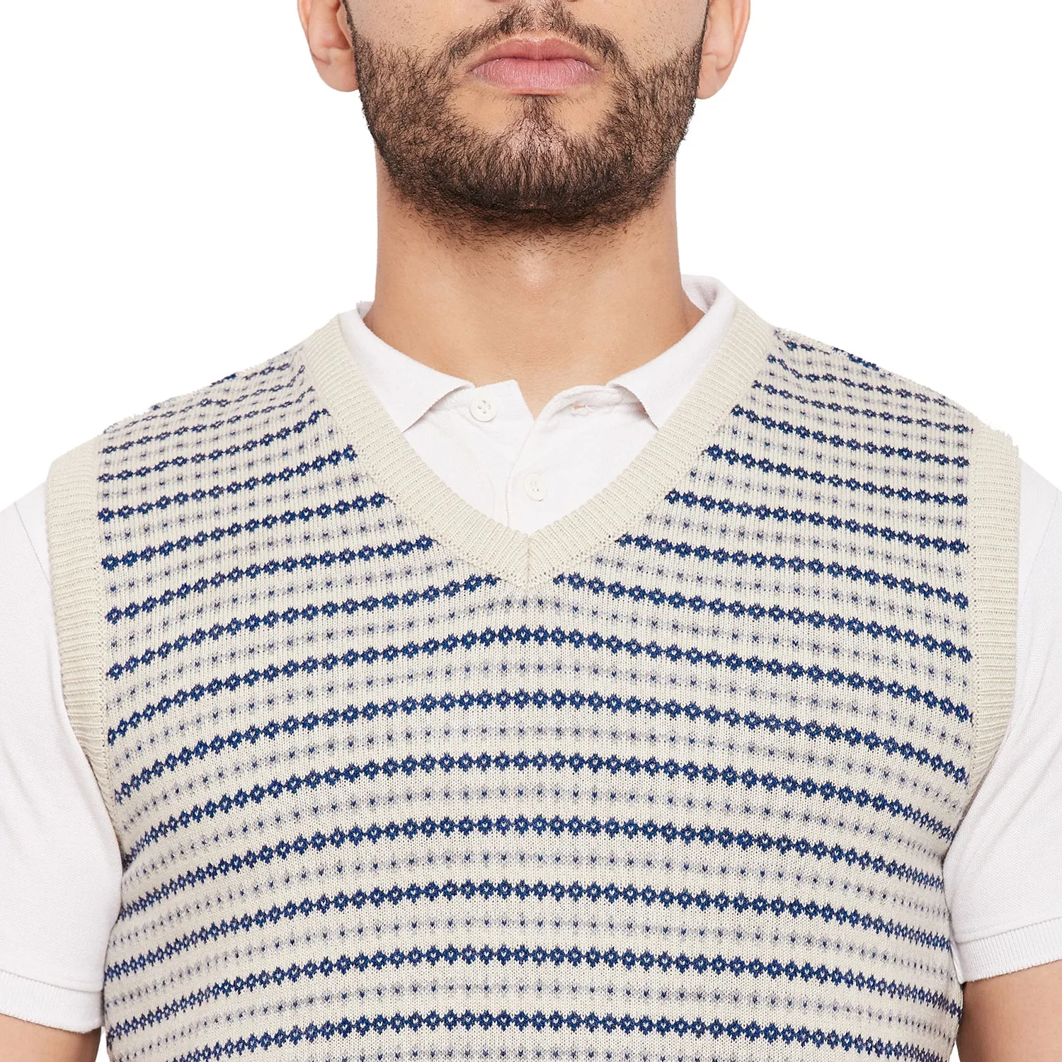 Duke Stardust Men Printed Sleeveless Sweater (SDS2034)