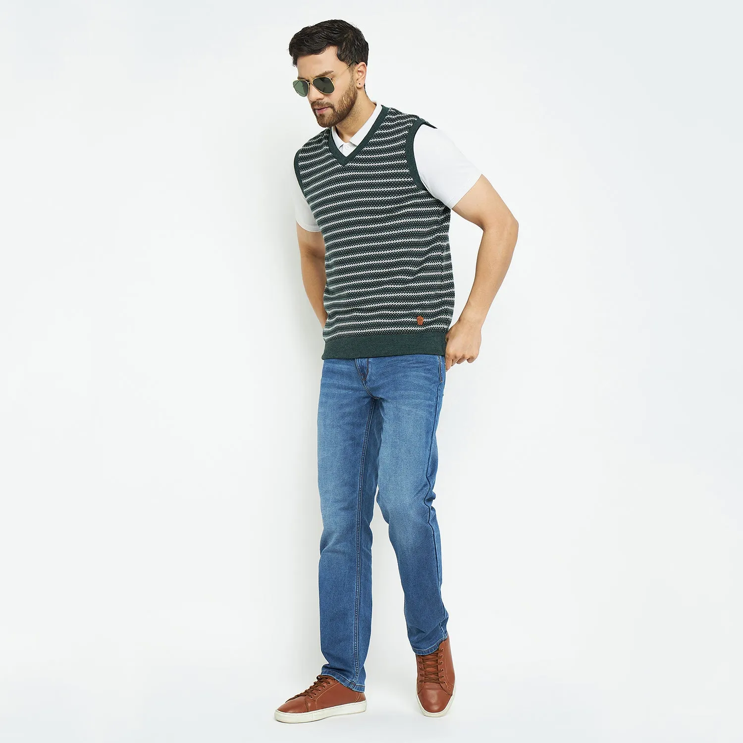 Duke Stardust Men Sleeveless Regular Fit Reversible Sweater (SDS2173)
