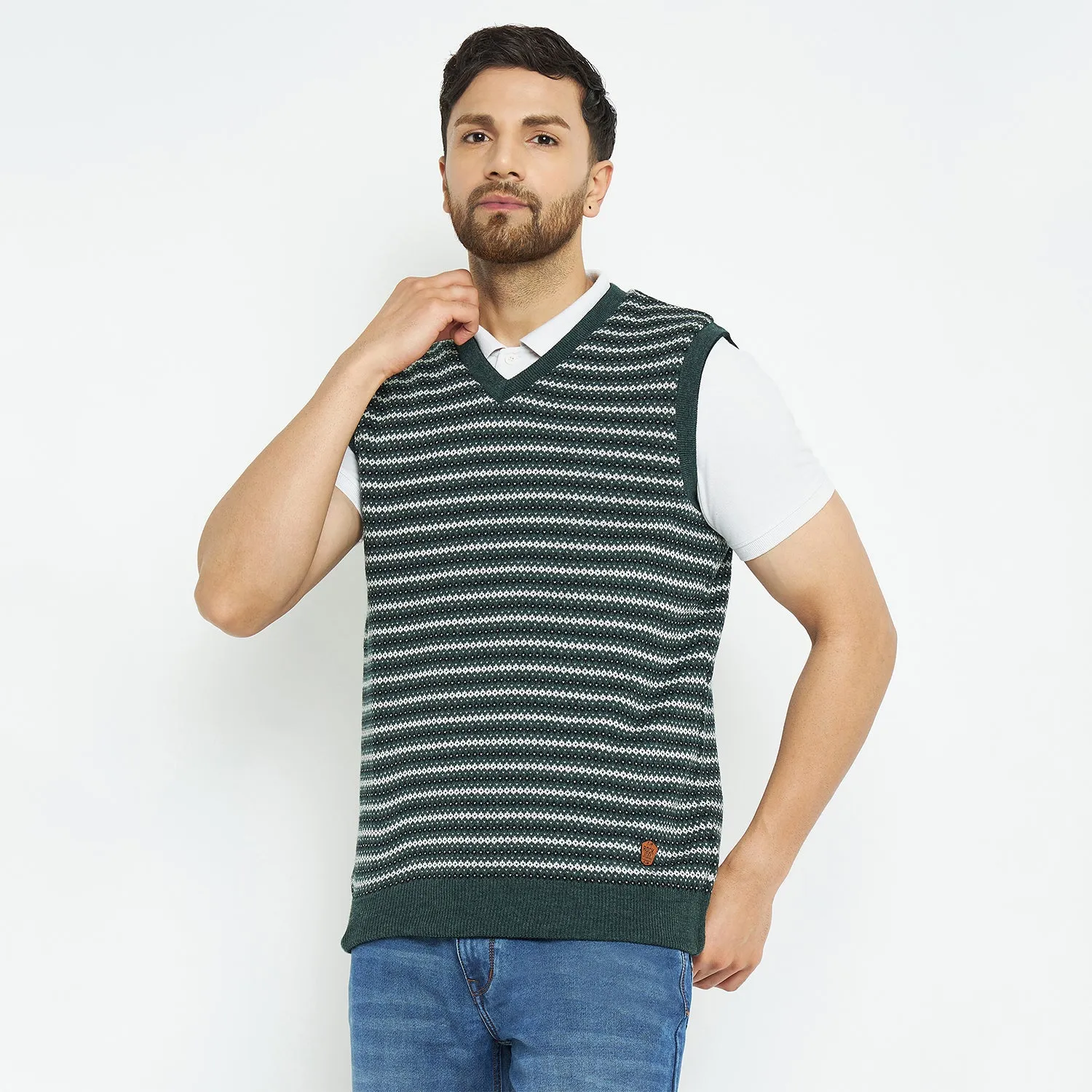 Duke Stardust Men Sleeveless Regular Fit Reversible Sweater (SDS2173)