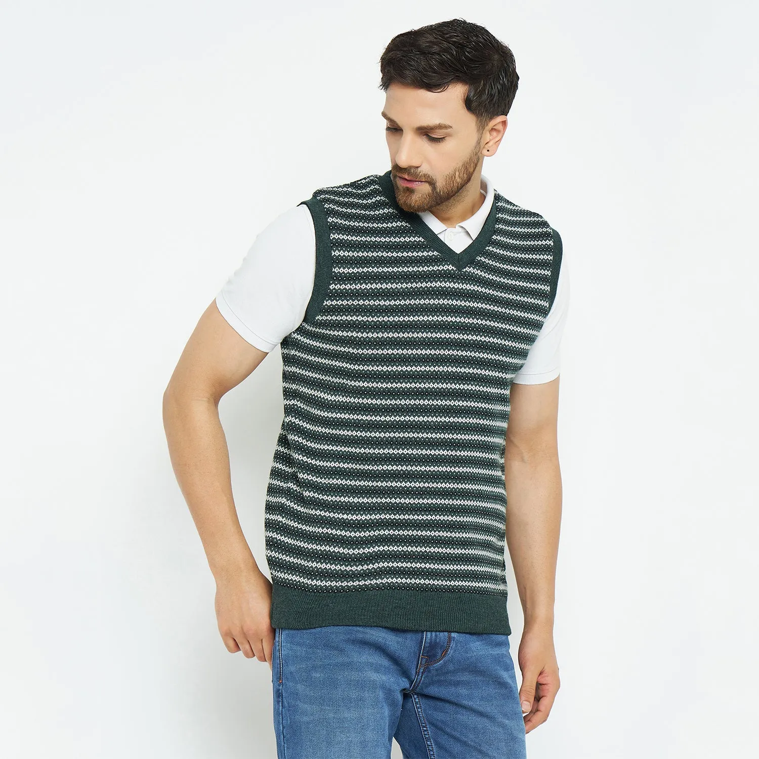 Duke Stardust Men Sleeveless Regular Fit Reversible Sweater (SDS2173)
