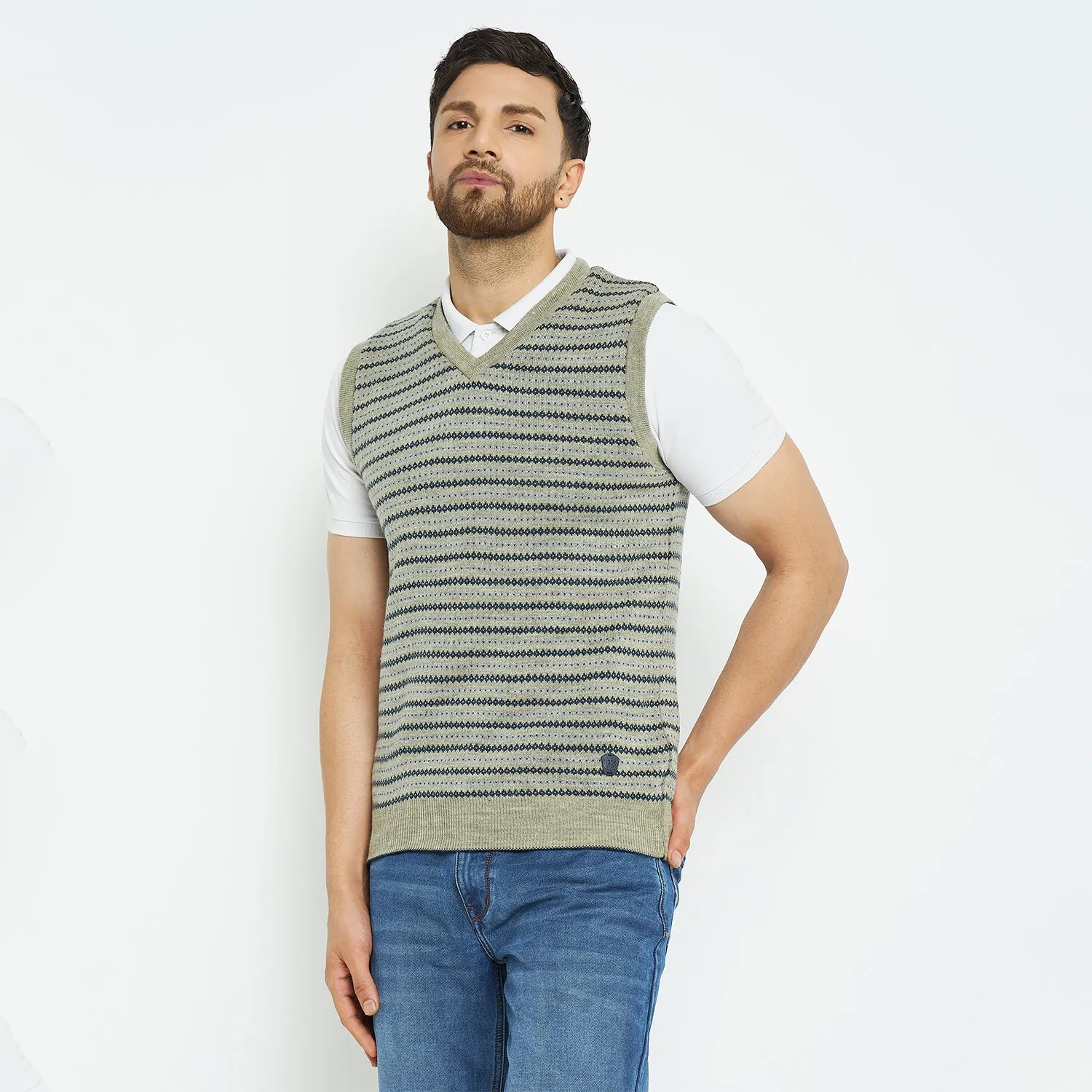 Duke Stardust Men Sleeveless Regular Fit Reversible Sweater (SDS2173)