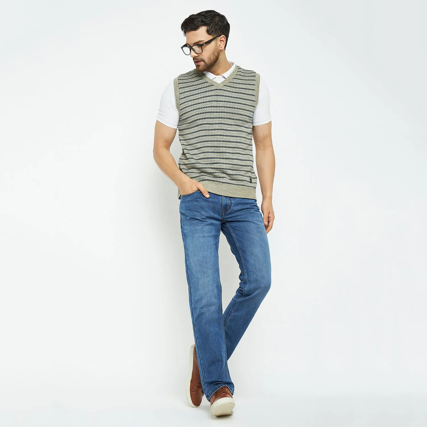 Duke Stardust Men Sleeveless Regular Fit Reversible Sweater (SDS2173)