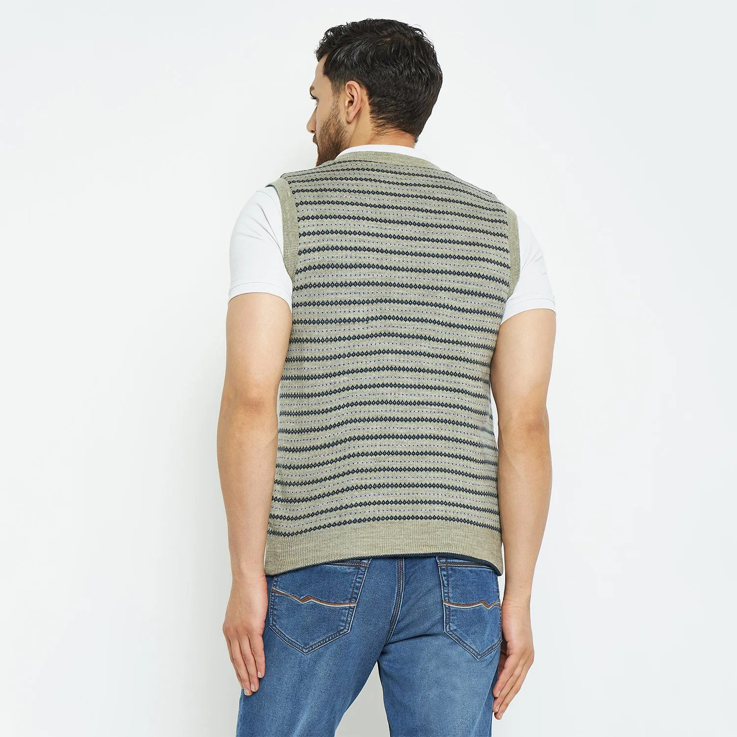 Duke Stardust Men Sleeveless Regular Fit Reversible Sweater (SDS2173)