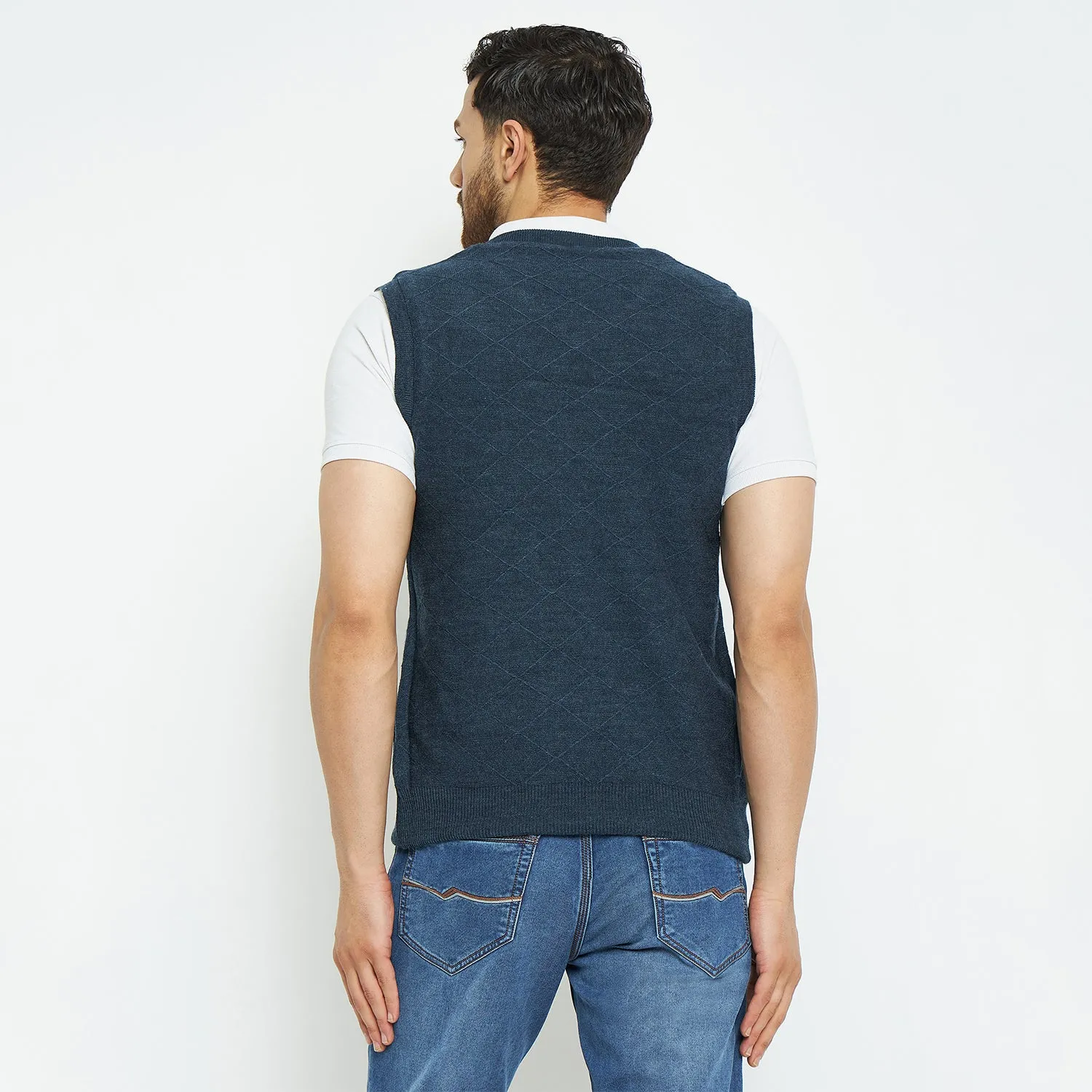 Duke Stardust Men Sleeveless Regular Fit Reversible Sweater (SDS2173)