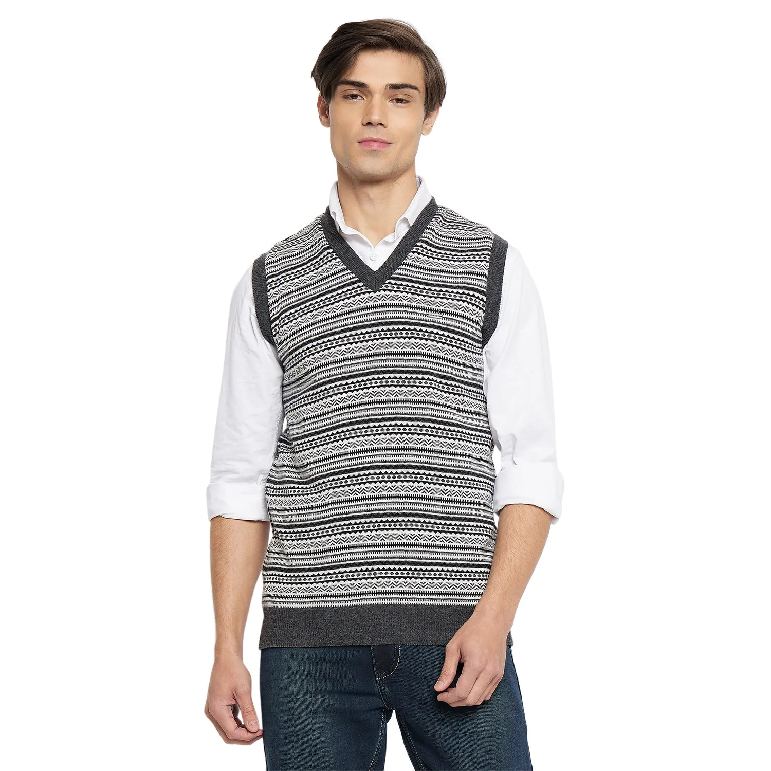 Duke Stardust Men Sleeveless V-Neck Reversible Sweater (SDS2167)