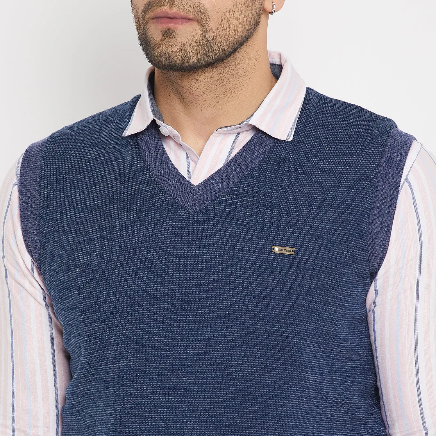 Duke Stardust Men Sleeveless V-Neck Reversible Sweater (SDS2167)