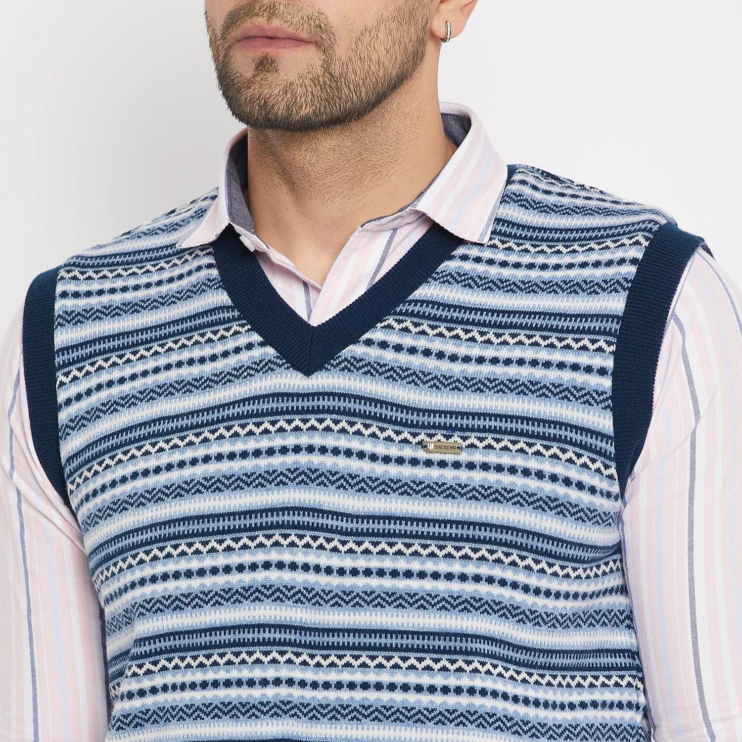 Duke Stardust Men Sleeveless V-Neck Reversible Sweater (SDS2167)