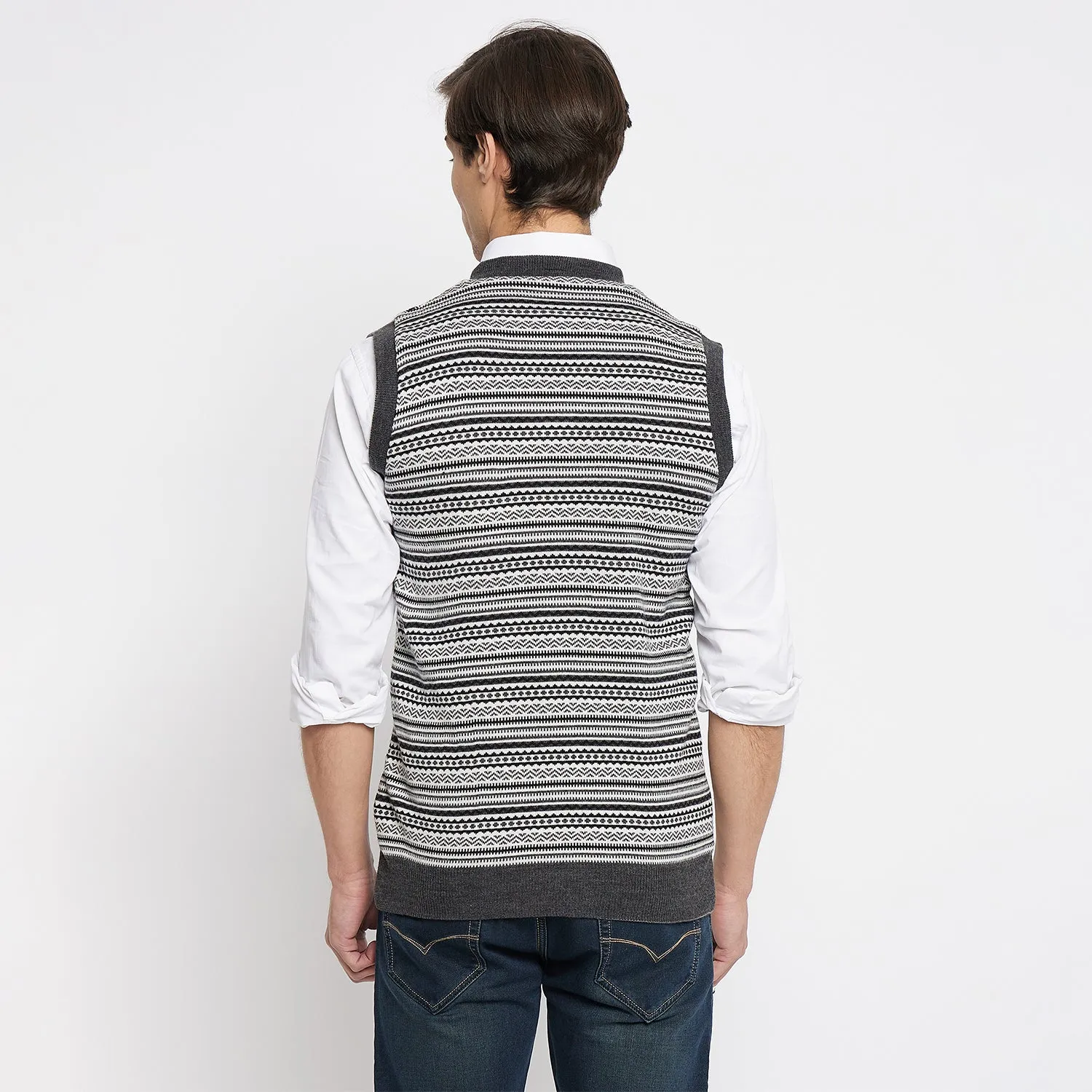 Duke Stardust Men Sleeveless V-Neck Reversible Sweater (SDS2167)