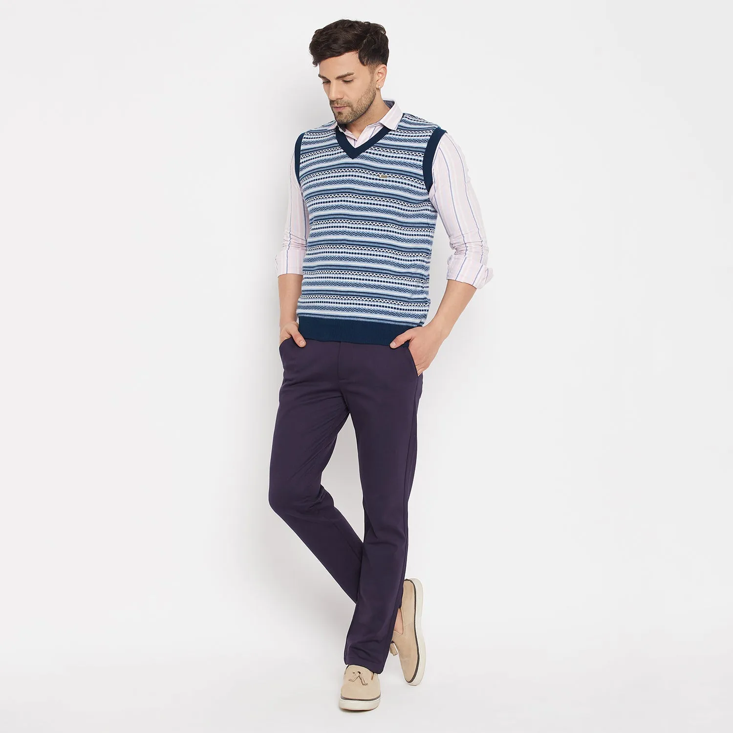 Duke Stardust Men Sleeveless V-Neck Reversible Sweater (SDS2167)
