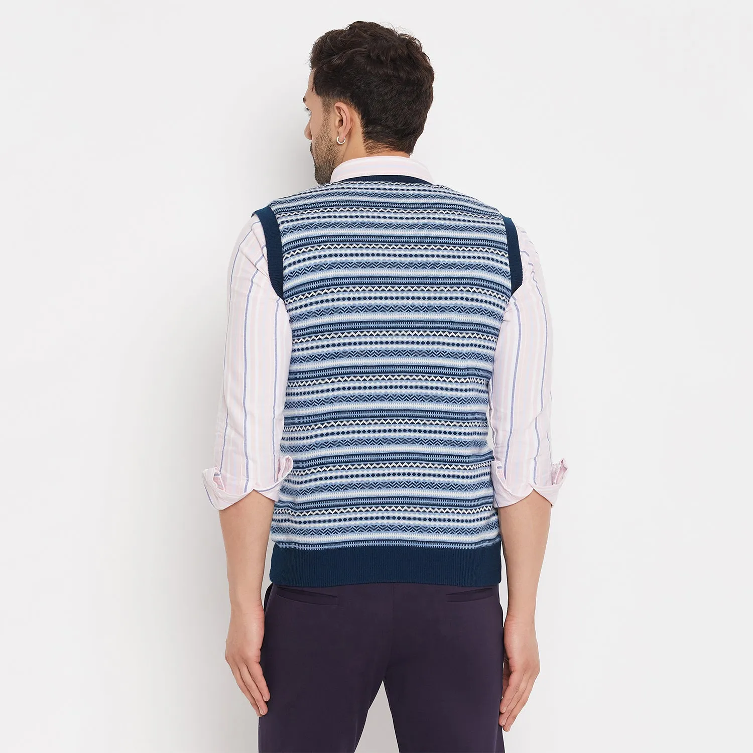 Duke Stardust Men Sleeveless V-Neck Reversible Sweater (SDS2167)