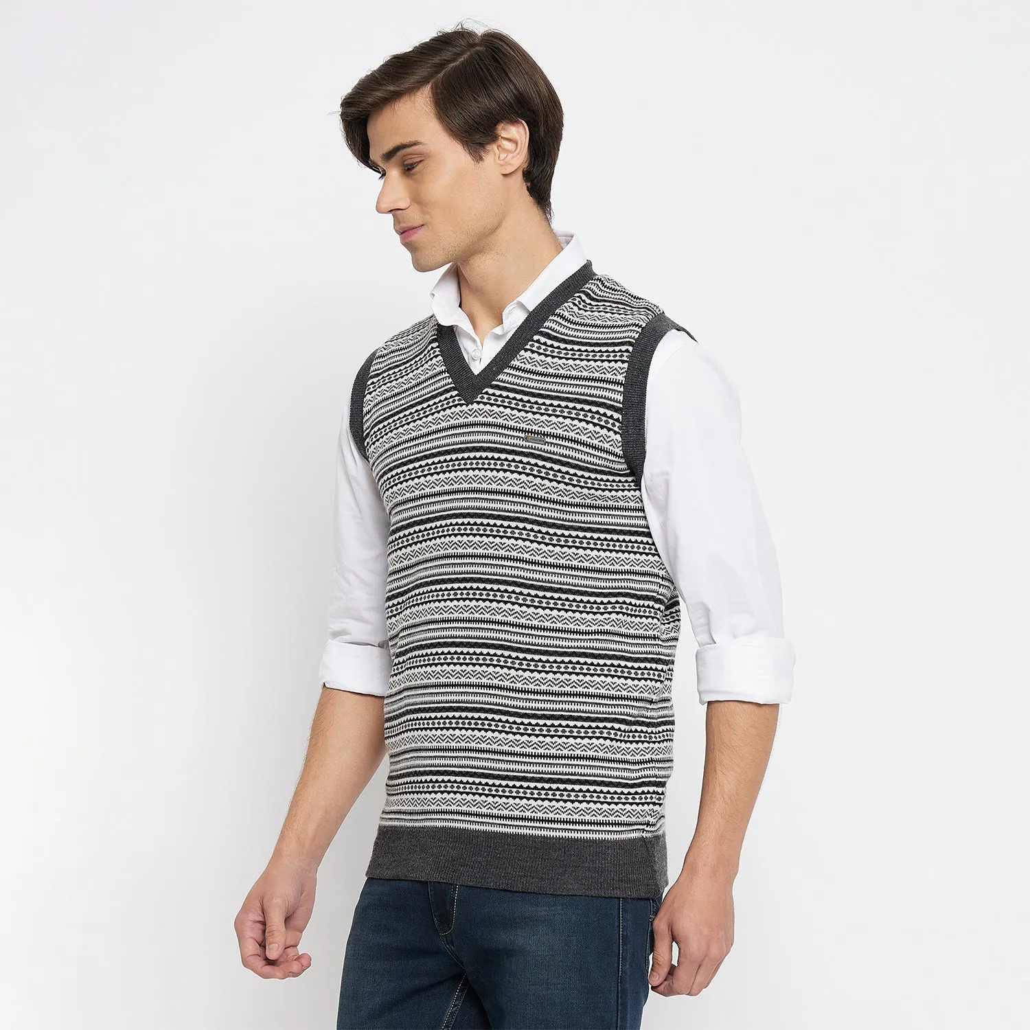 Duke Stardust Men Sleeveless V-Neck Reversible Sweater (SDS2167)