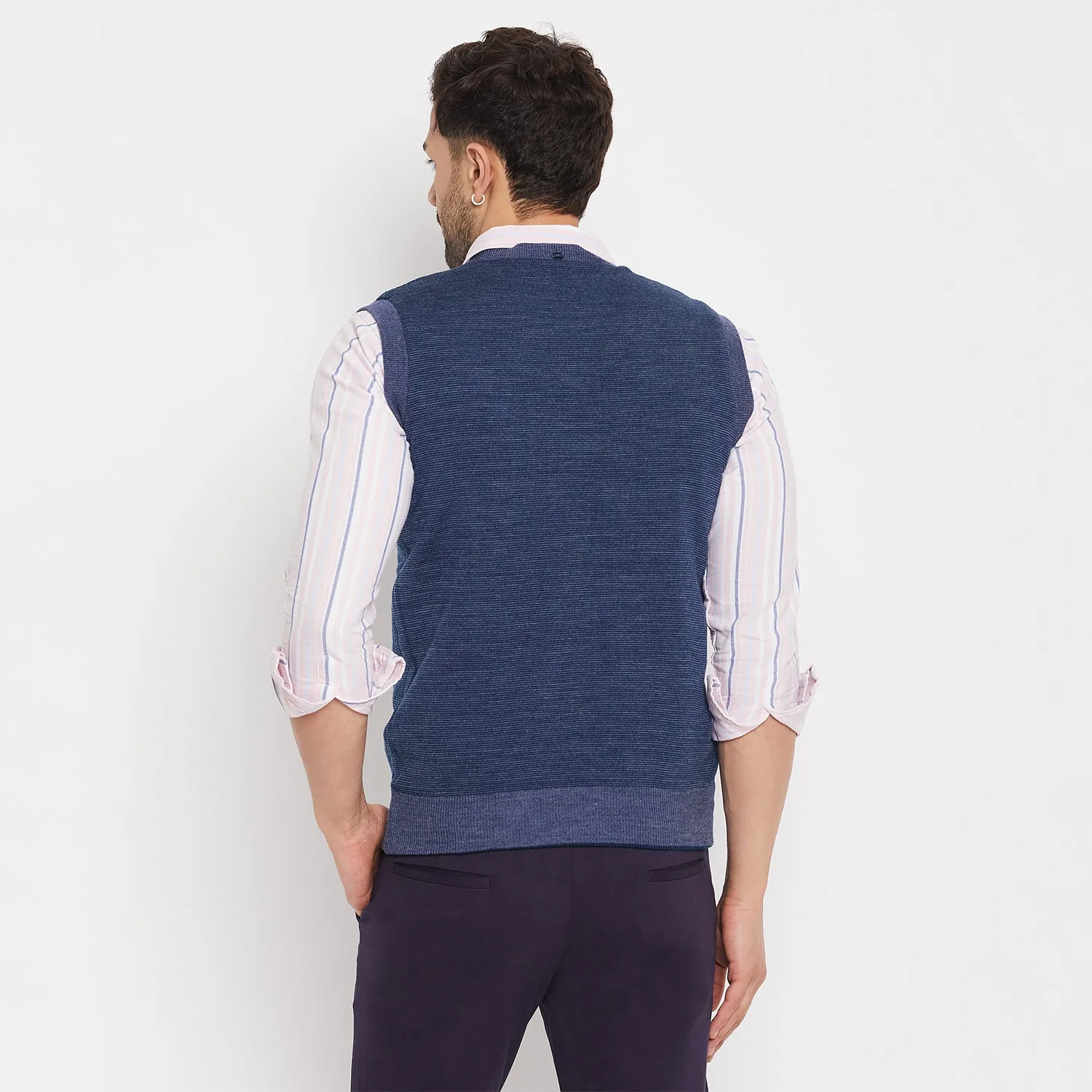 Duke Stardust Men Sleeveless V-Neck Reversible Sweater (SDS2167)