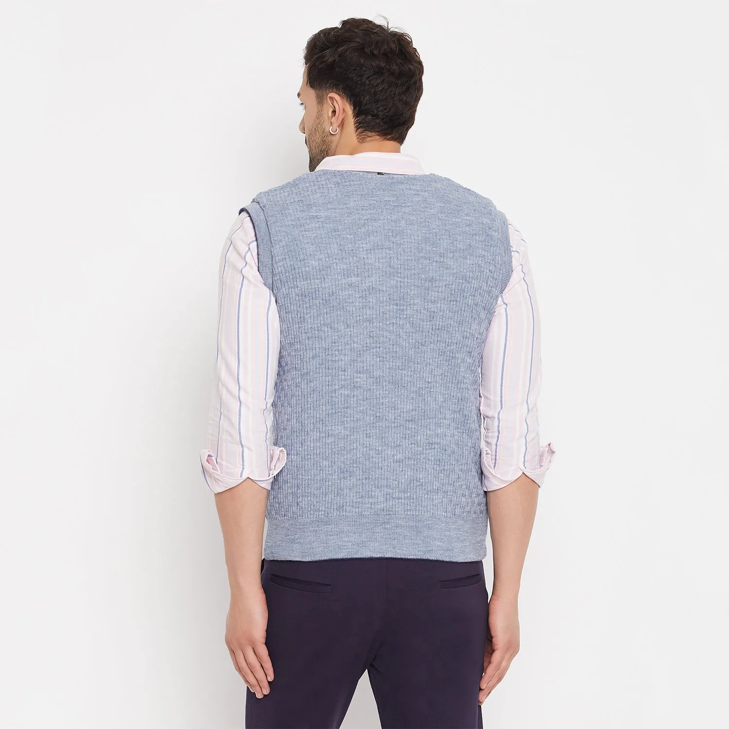 Duke Stardust Men Sleeveless V-Neck Reversible Sweater (SDS2171)