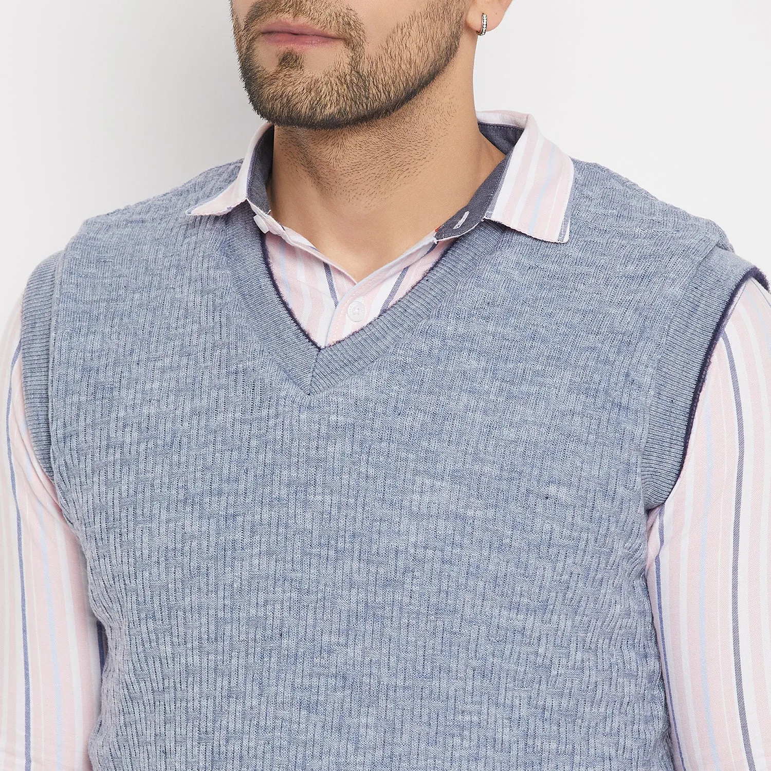 Duke Stardust Men Sleeveless V-Neck Reversible Sweater (SDS2171)
