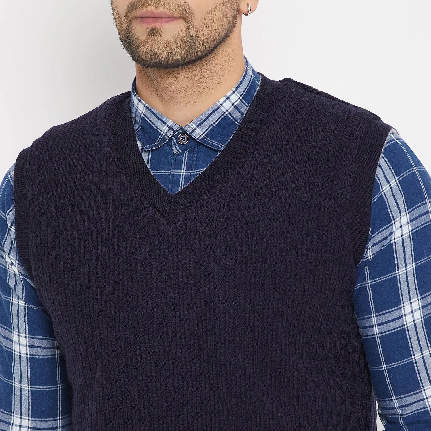 Duke Stardust Men Sleeveless V-Neck Reversible Sweater (SDS2171)