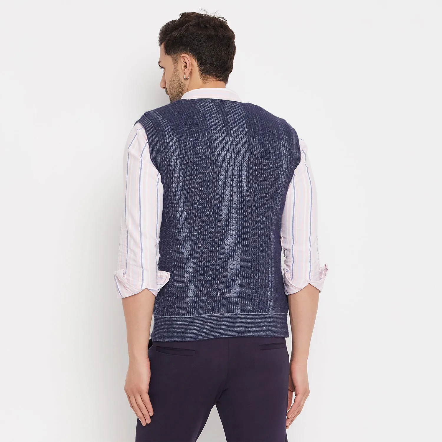 Duke Stardust Men Sleeveless V-Neck Reversible Sweater (SDS2171)