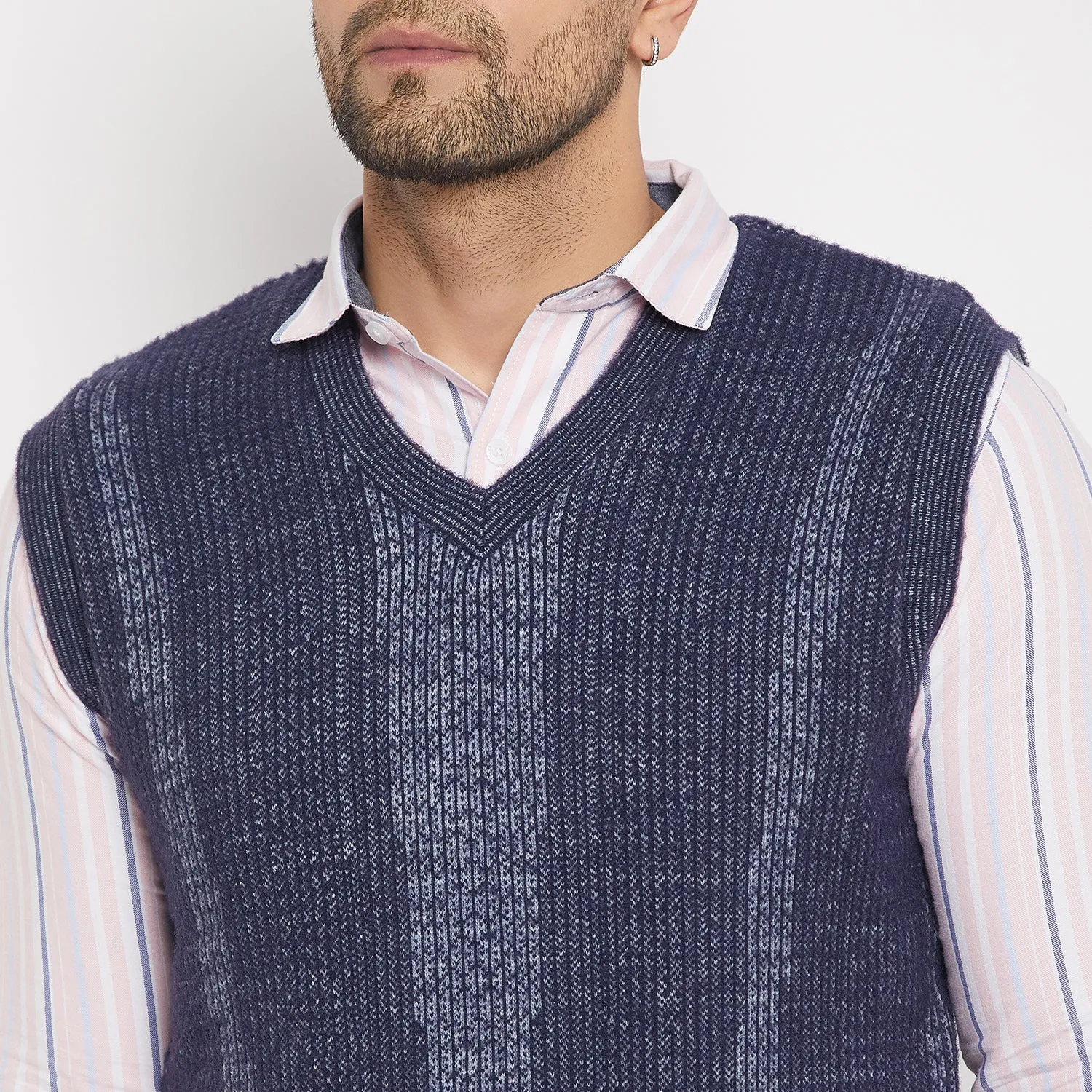 Duke Stardust Men Sleeveless V-Neck Reversible Sweater (SDS2171)