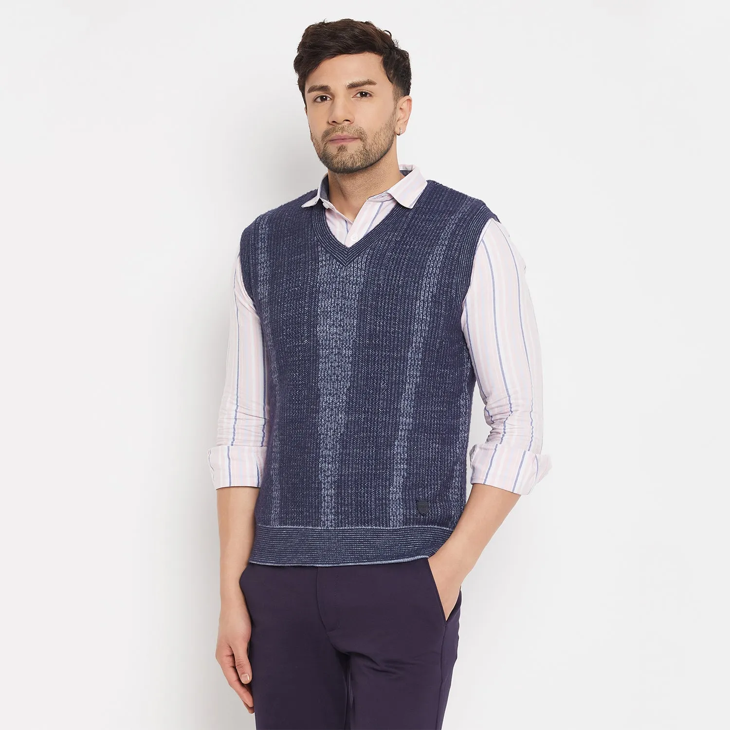 Duke Stardust Men Sleeveless V-Neck Reversible Sweater (SDS2171)