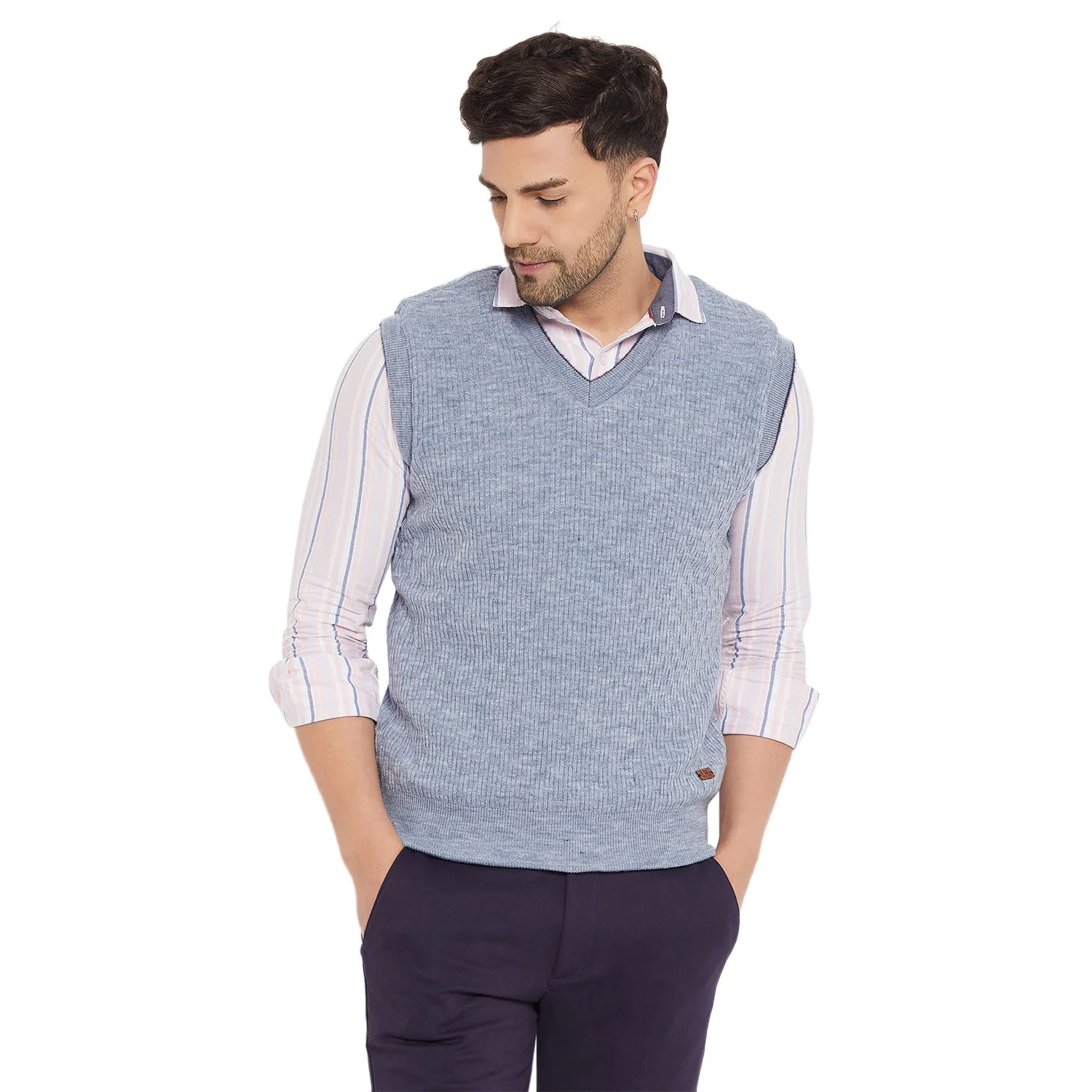 Duke Stardust Men Sleeveless V-Neck Reversible Sweater (SDS2171)