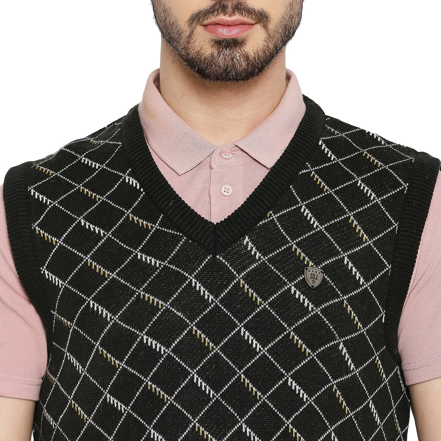 Duke Stardust Men Sleeveless V Neck Sweater (SDS2027)