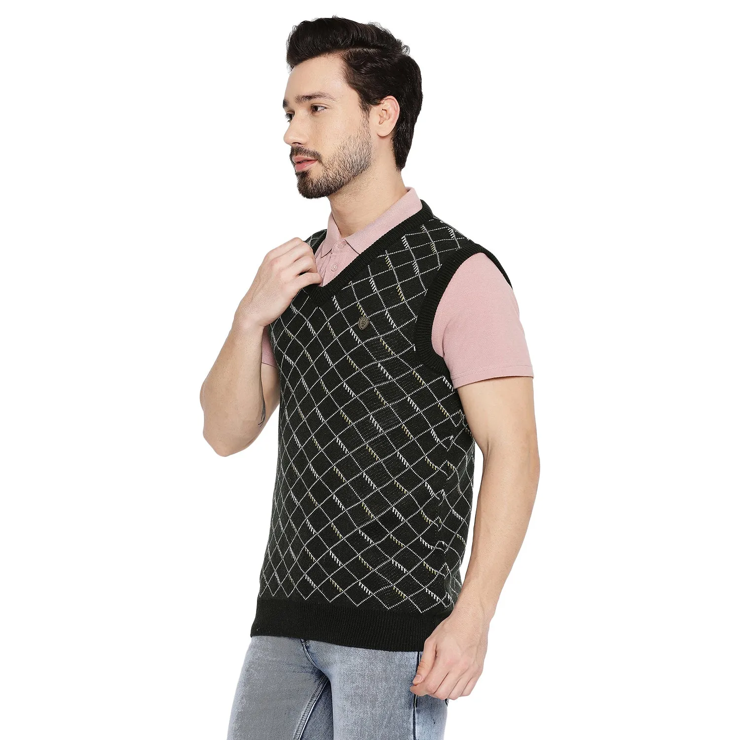 Duke Stardust Men Sleeveless V Neck Sweater (SDS2027)