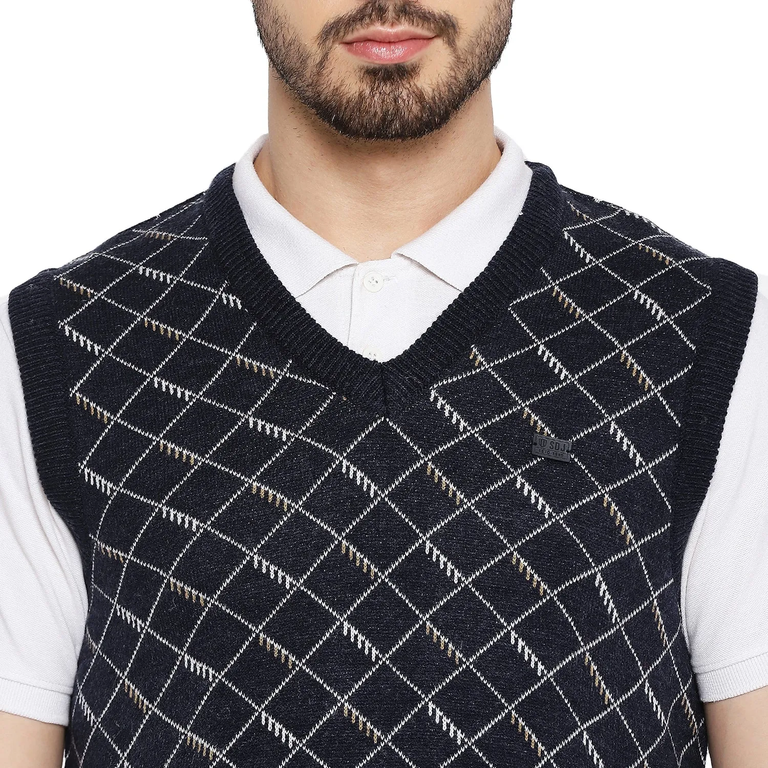 Duke Stardust Men Sleeveless V Neck Sweater (SDS2027)