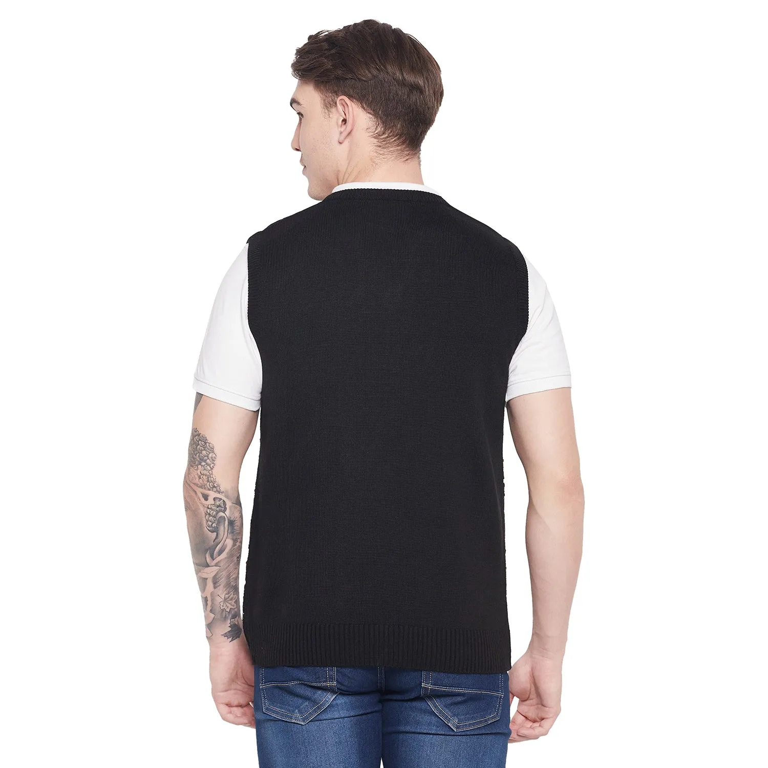 Duke Stardust Men Sleeveless V Neck Sweater (SDS2029)