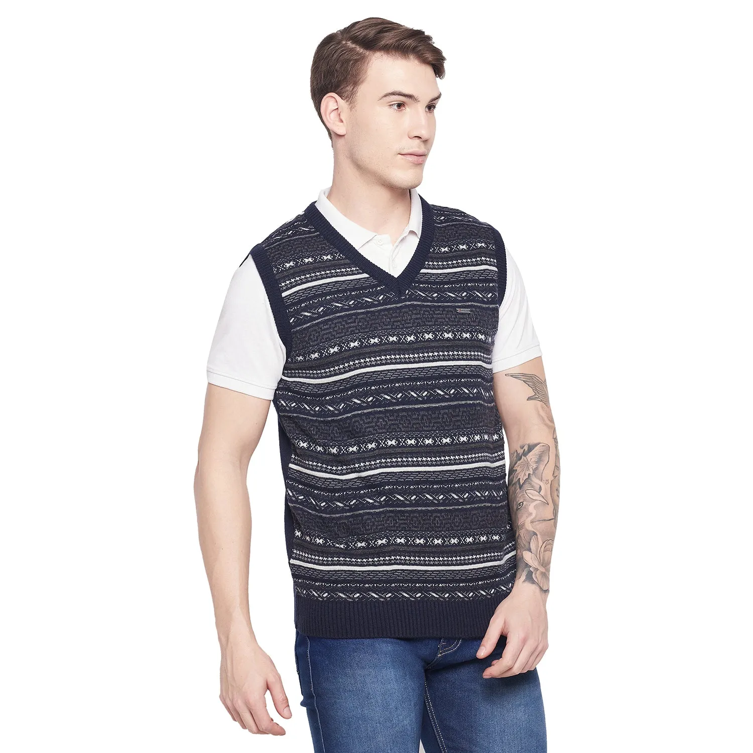 Duke Stardust Men Sleeveless V Neck Sweater (SDS2029)