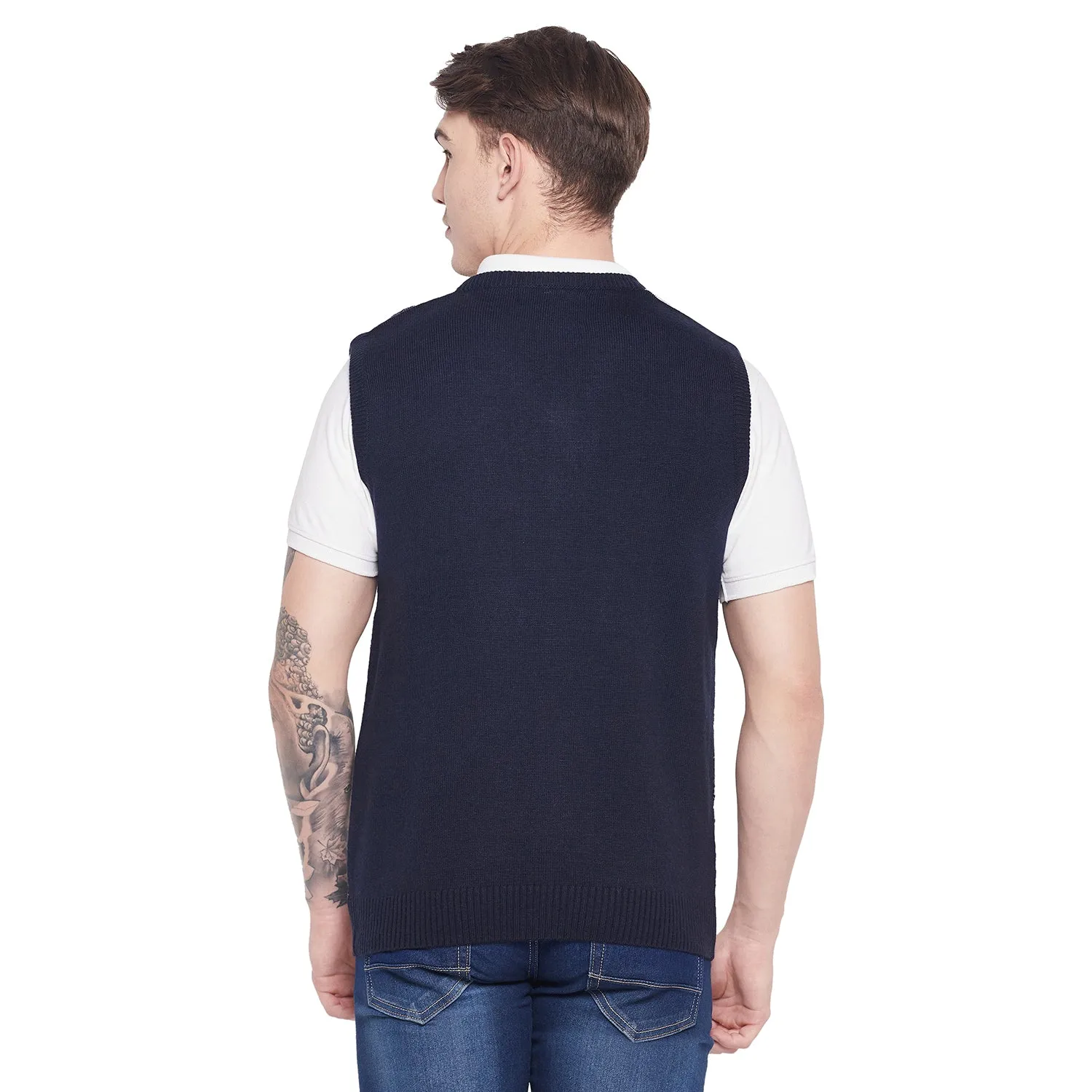 Duke Stardust Men Sleeveless V Neck Sweater (SDS2029)