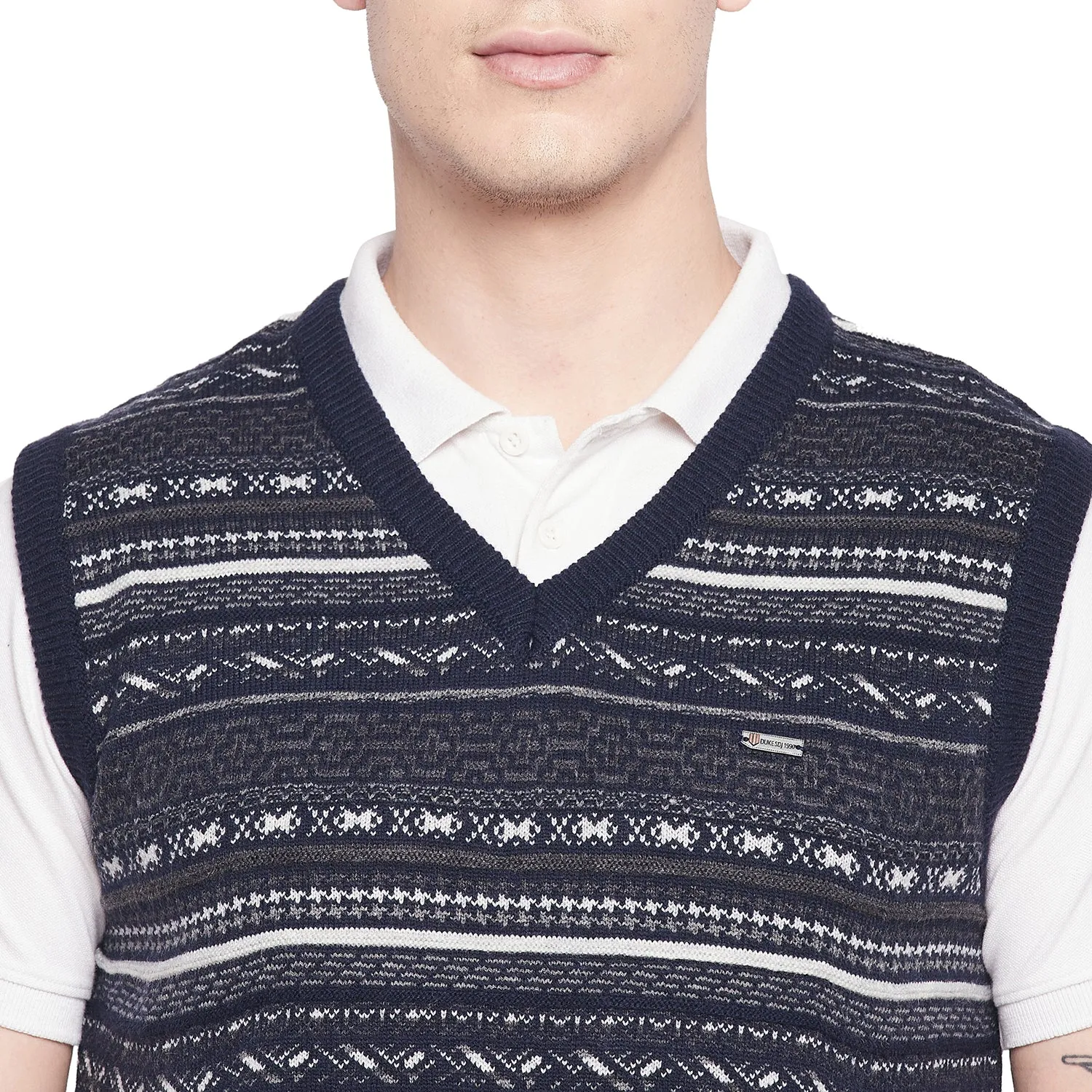 Duke Stardust Men Sleeveless V Neck Sweater (SDS2029)