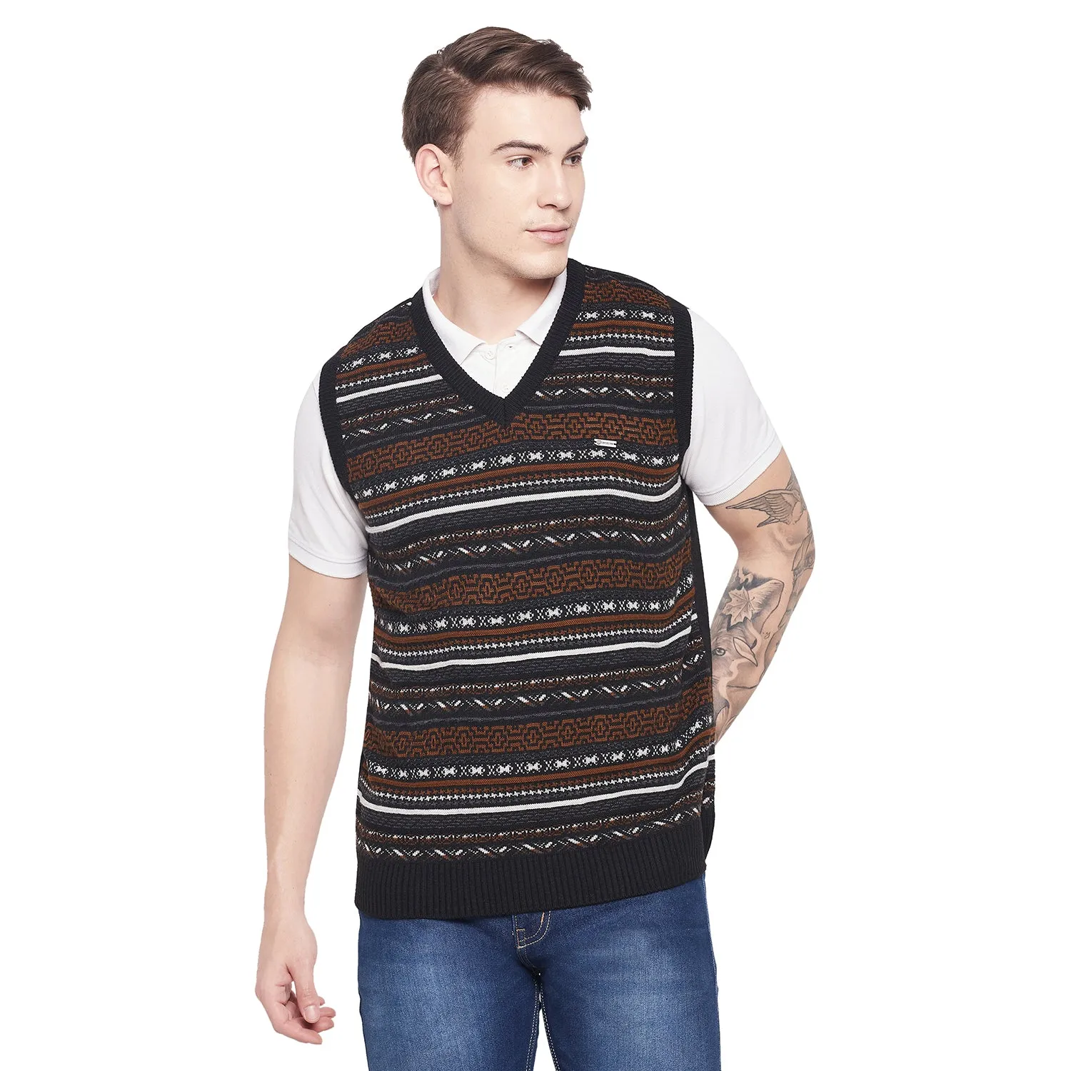 Duke Stardust Men Sleeveless V Neck Sweater (SDS2029)