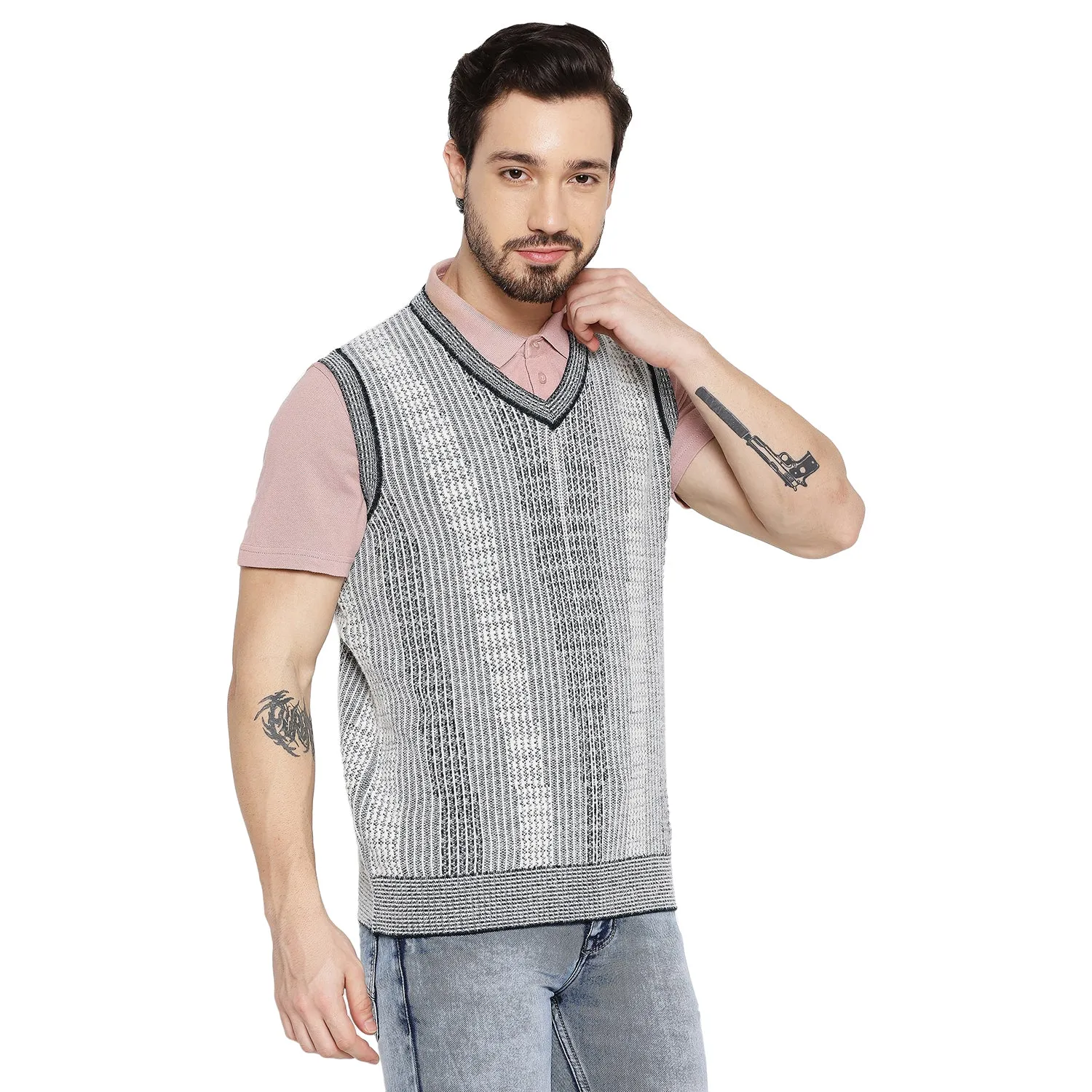 Duke Stardust Men Sleeveless V Neck Sweater (SDS2031)