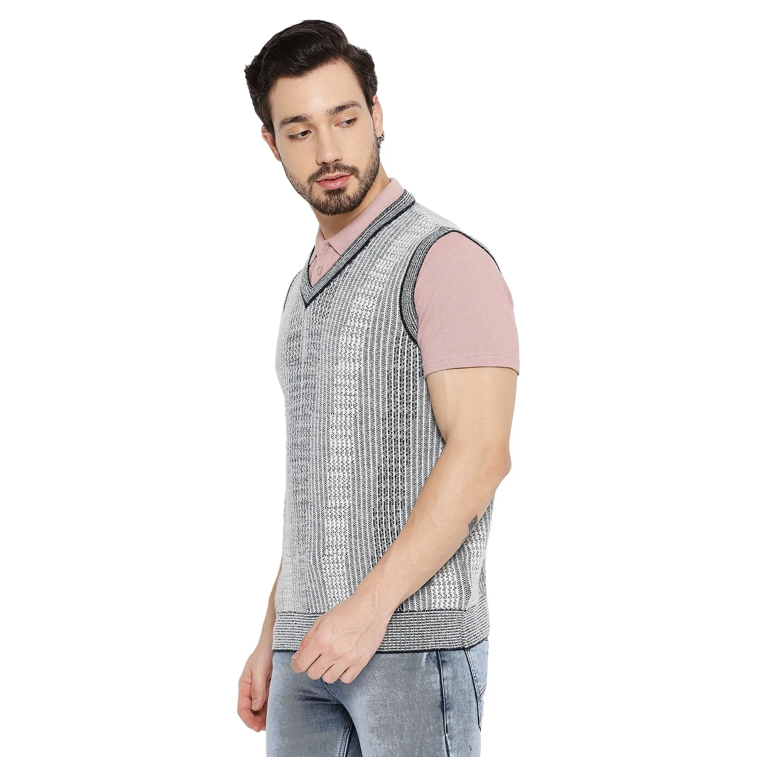 Duke Stardust Men Sleeveless V Neck Sweater (SDS2031)