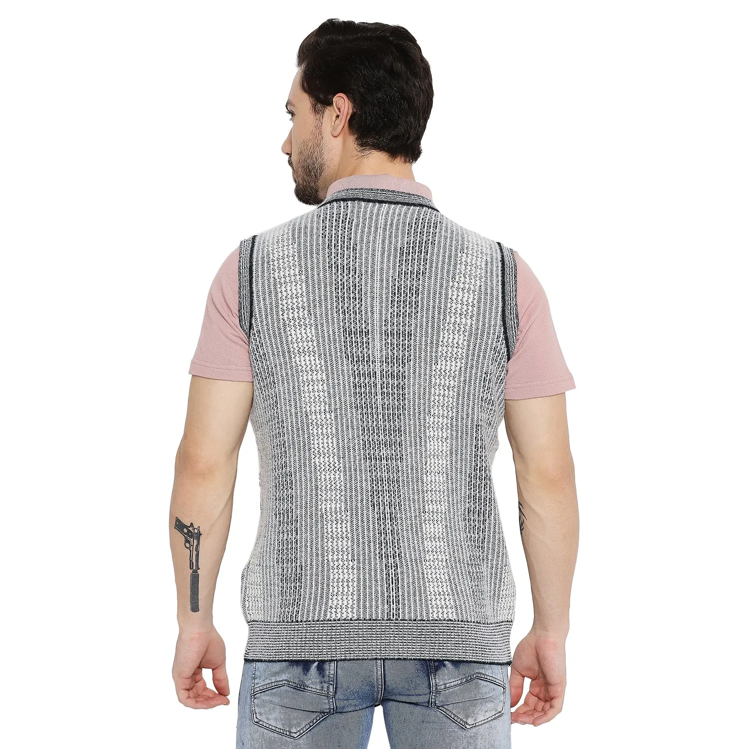 Duke Stardust Men Sleeveless V Neck Sweater (SDS2031)