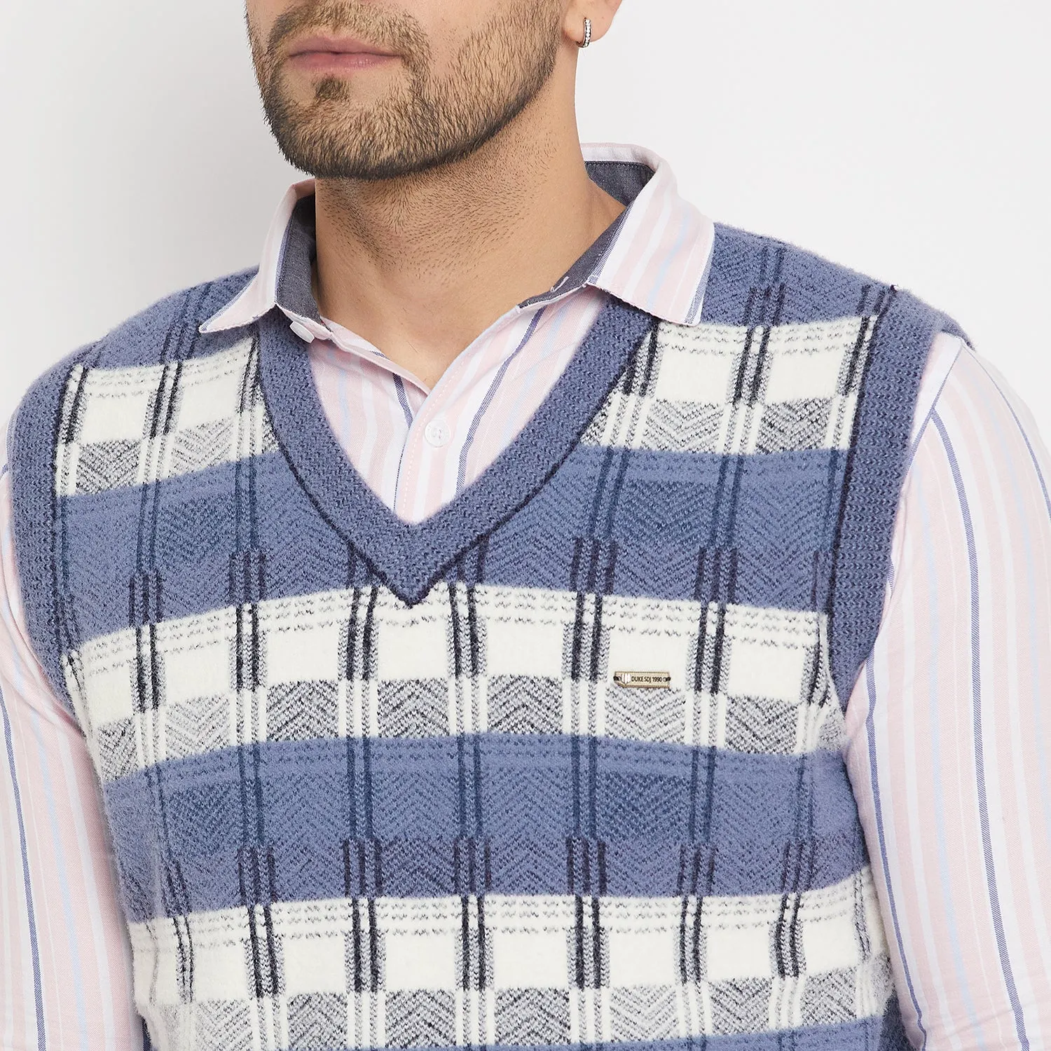 Duke Stardust Men Sleeveless V-Neck Sweater (SDS2164)